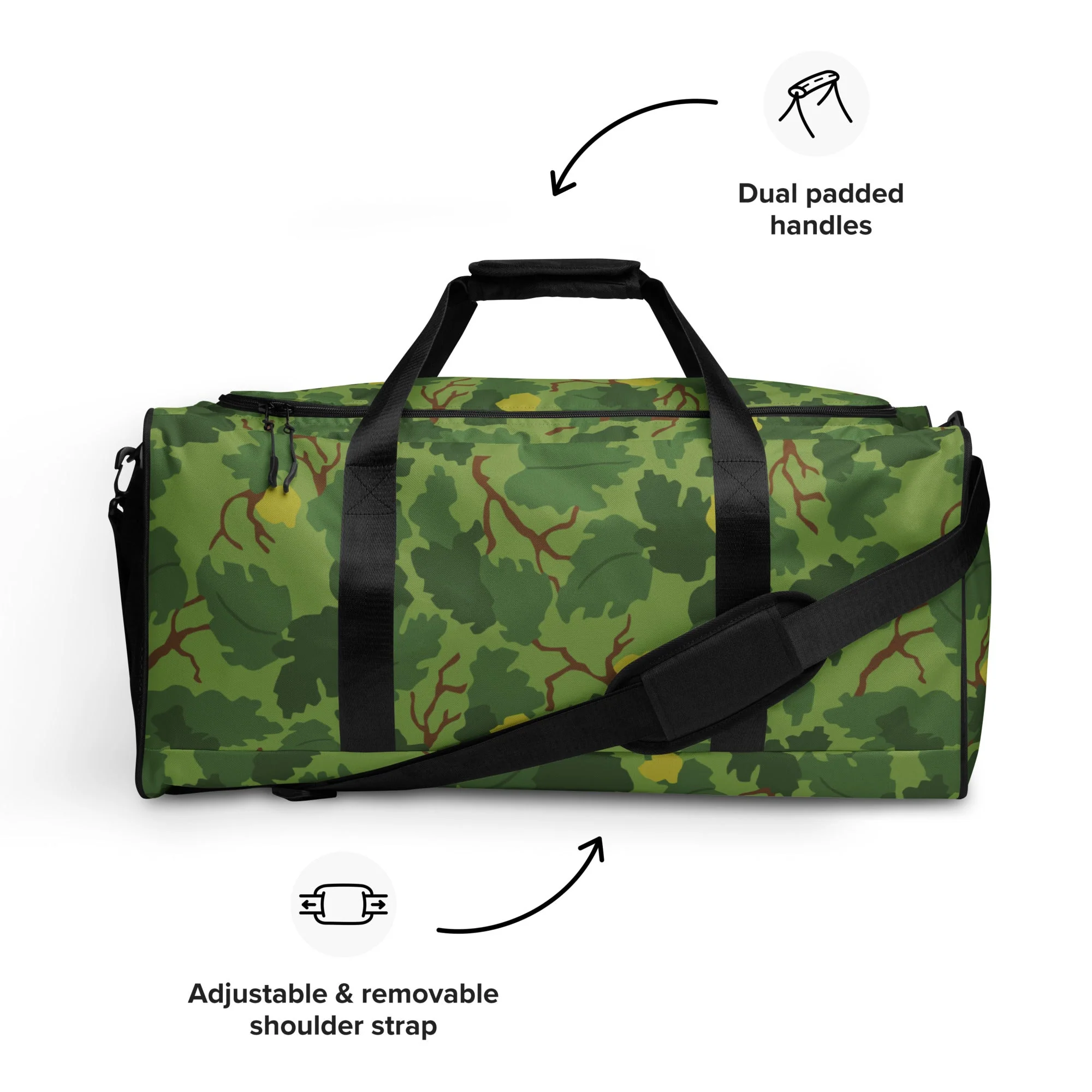 American Mitchell Wine Leaf Green CAMO Duffle Bag - Image 3