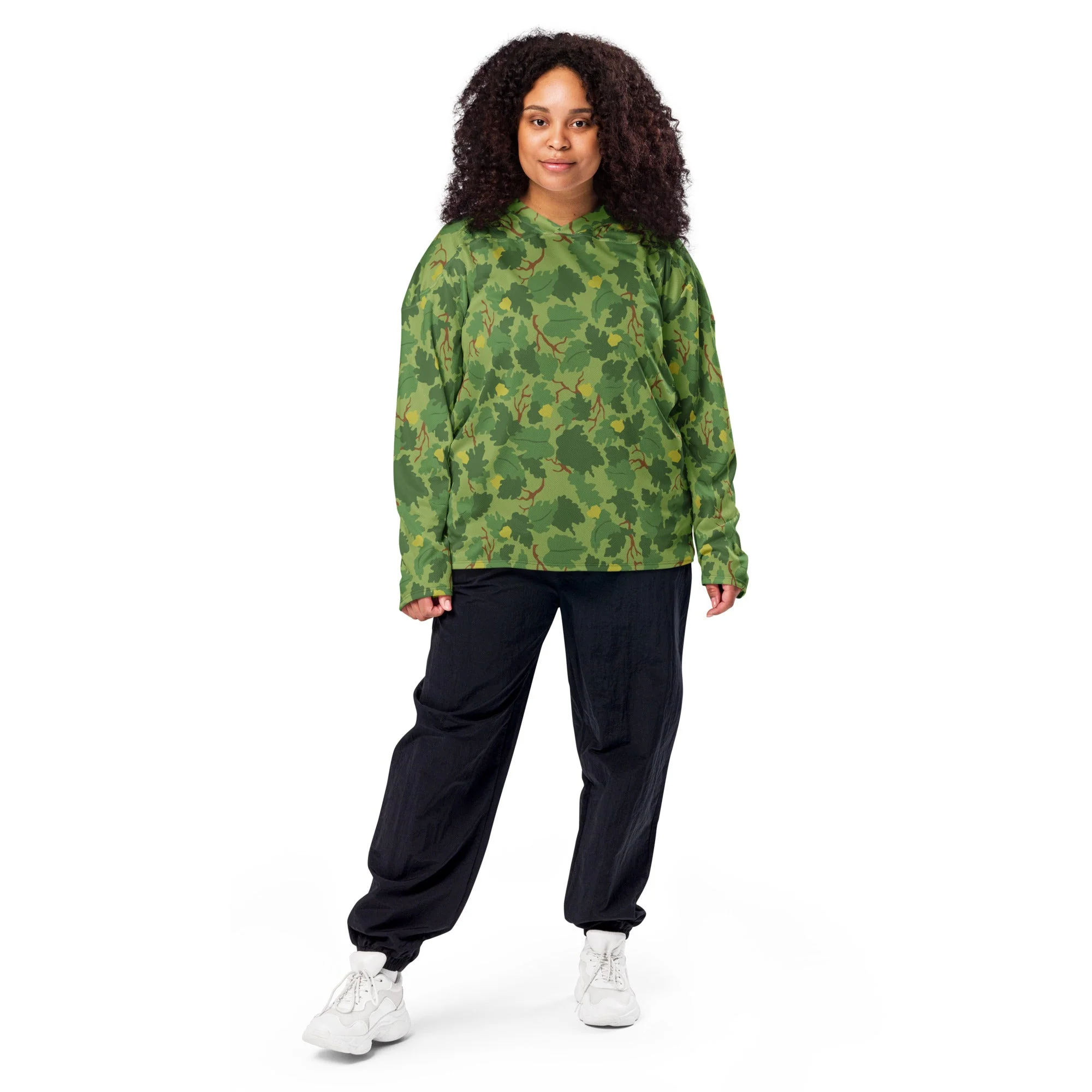 American Mitchell Wine Leaf Green CAMO Unisex Hockey Fan Jersey - Image 10