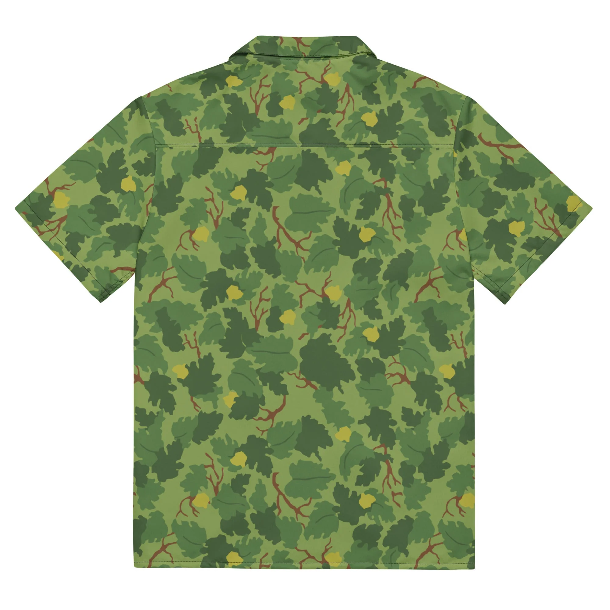 American Mitchell Wine Leaf Green CAMO Unisex Short-Sleeve Button Shirt - Image 5