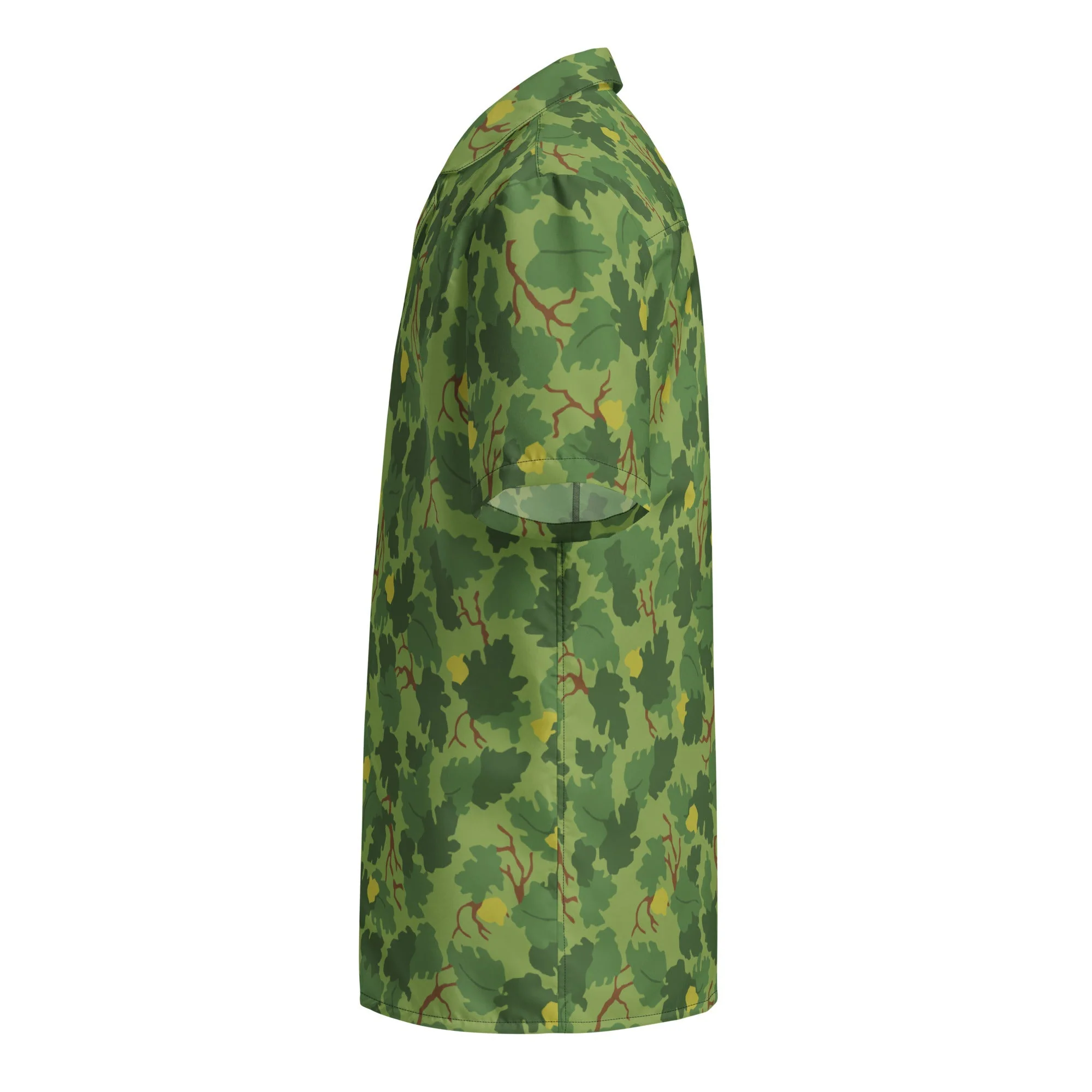 American Mitchell Wine Leaf Green CAMO Unisex Short-Sleeve Button Shirt - Image 9