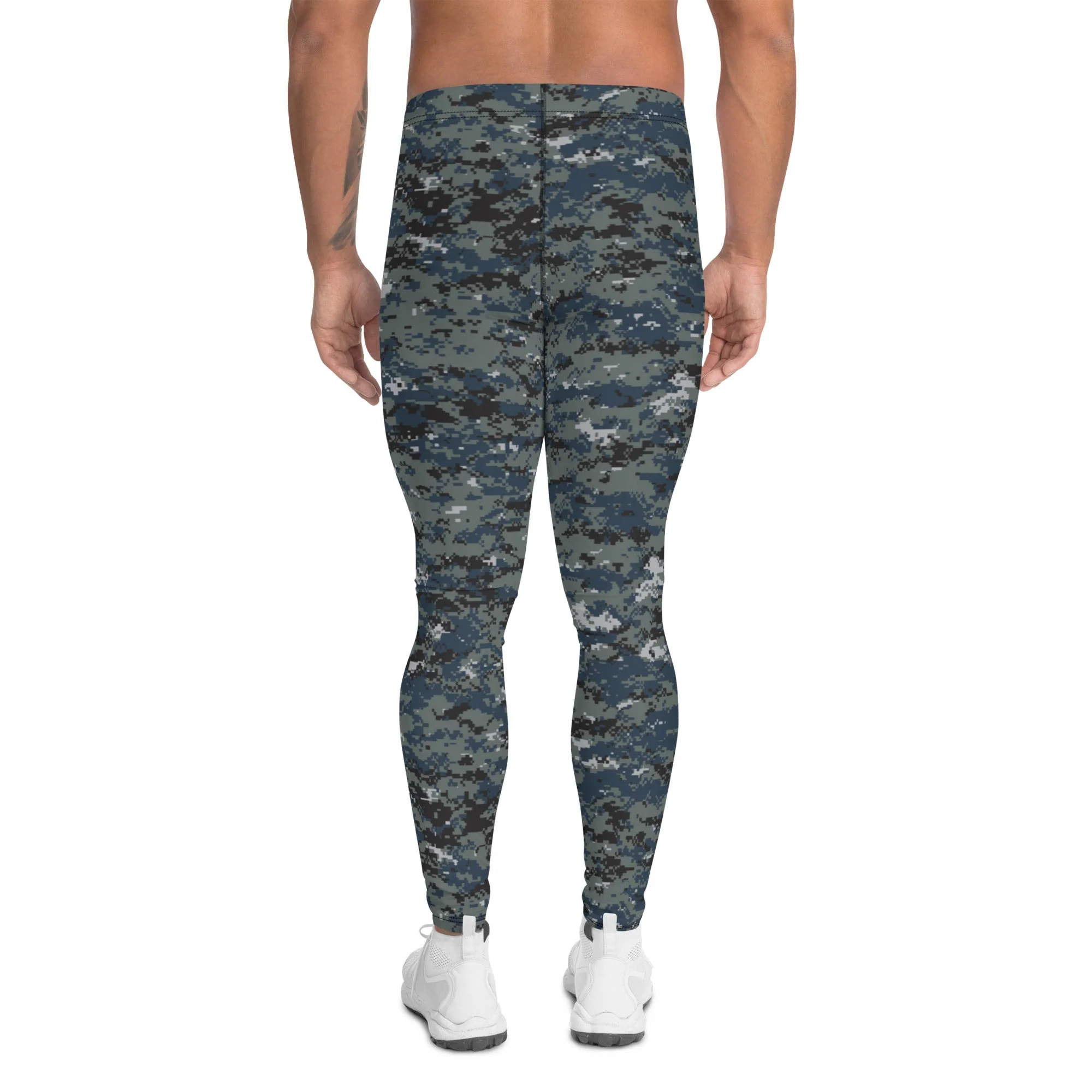 American Digital Blueberry CAMO Mens Leggings - Image 2