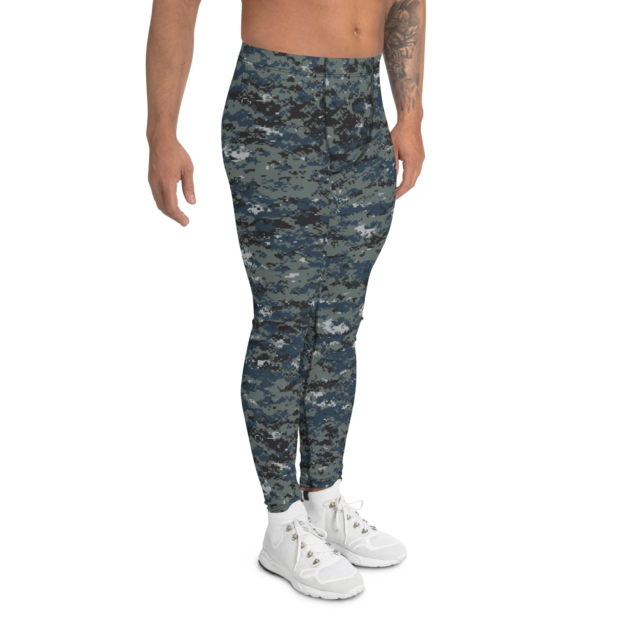 American Digital Blueberry CAMO Mens Leggings - Image 3