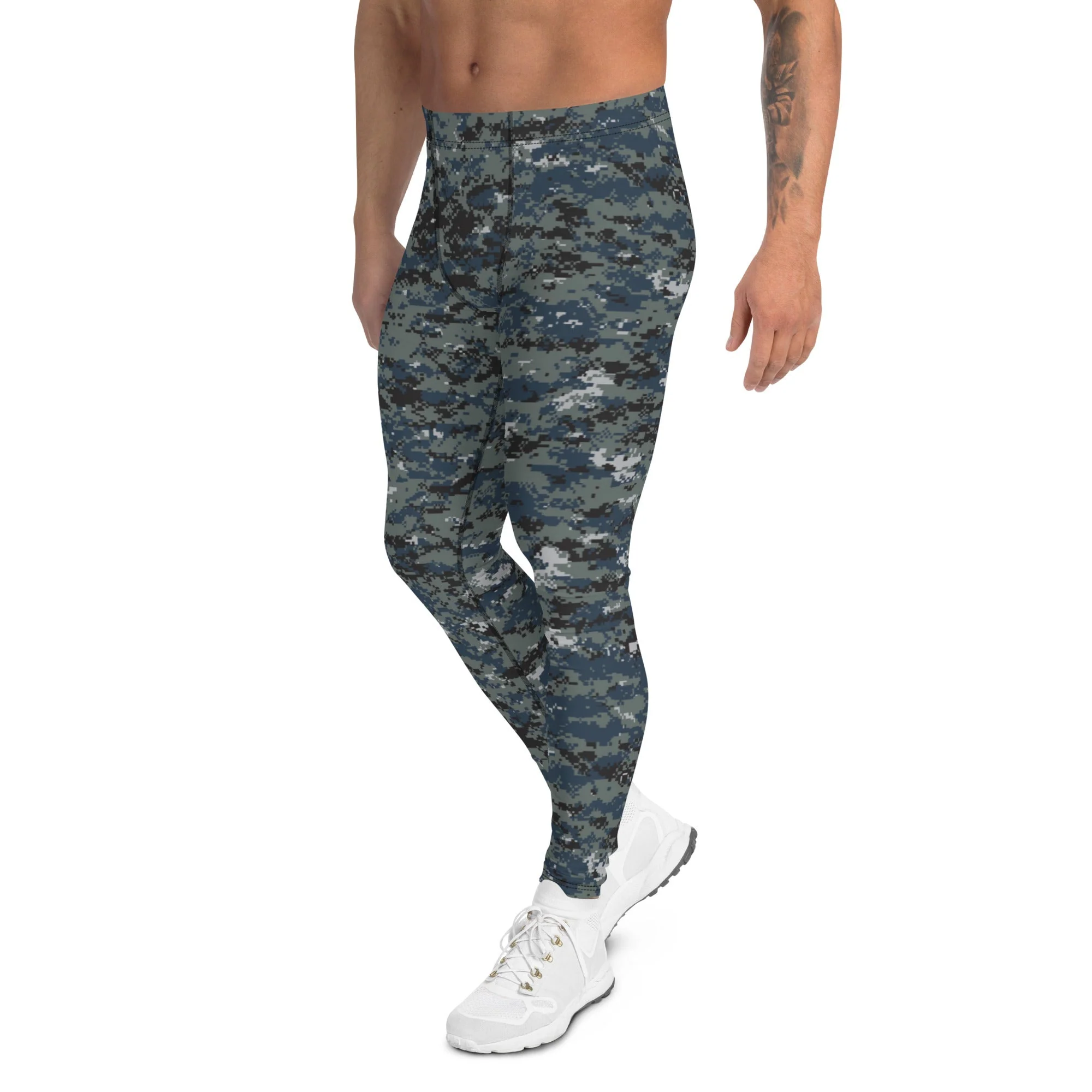 American Digital Blueberry CAMO Mens Leggings - Image 4