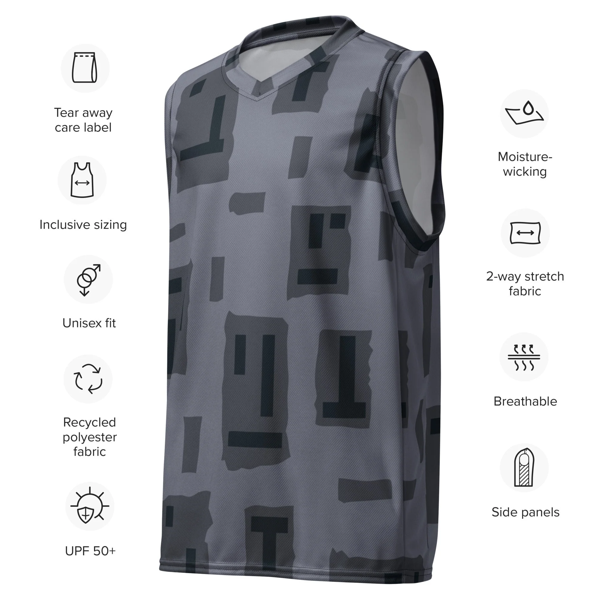 American T-Block Urban CAMO Unisex Basketball Jersey - Image 3