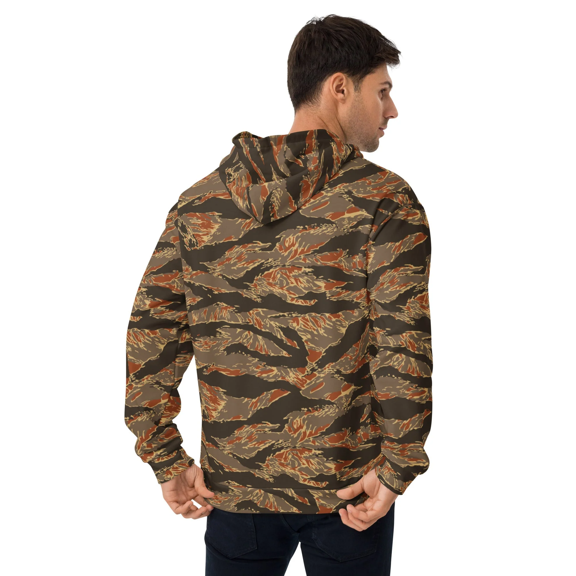 American Tiger Stripe Autumn CAMO Unisex Hoodie - Image 3