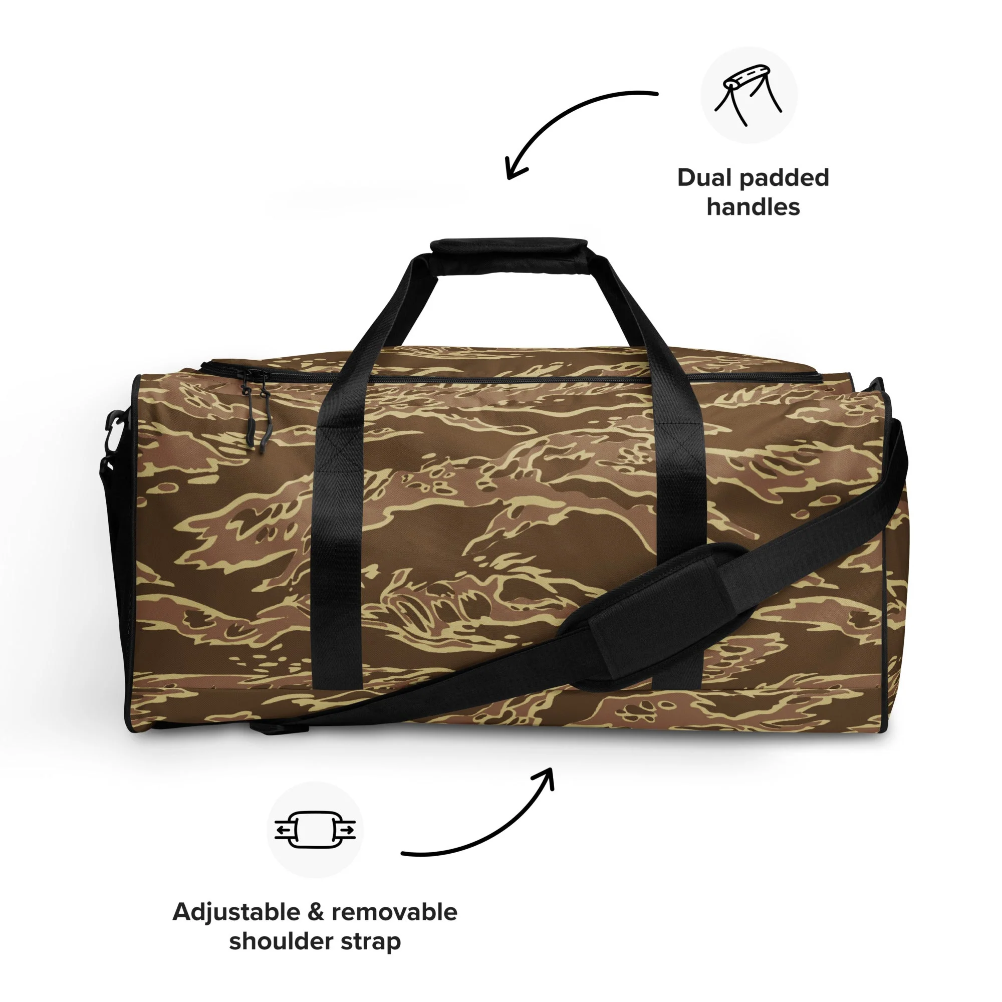 American Tiger Stripe Desert CAMO Duffle Bag - Image 3