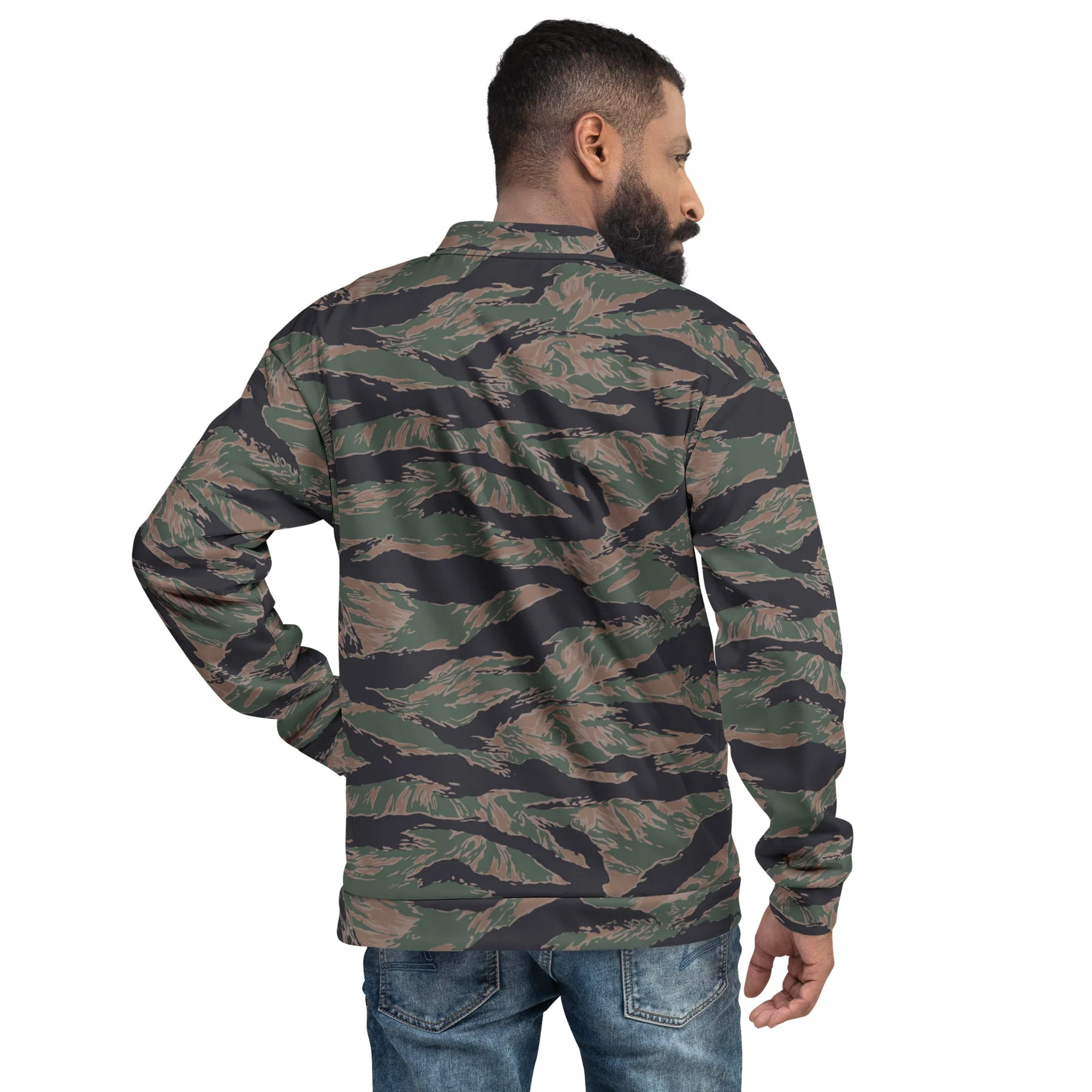 American Tiger Stripe MARPAT Woodland CAMO Unisex Bomber Jacket - Image 2