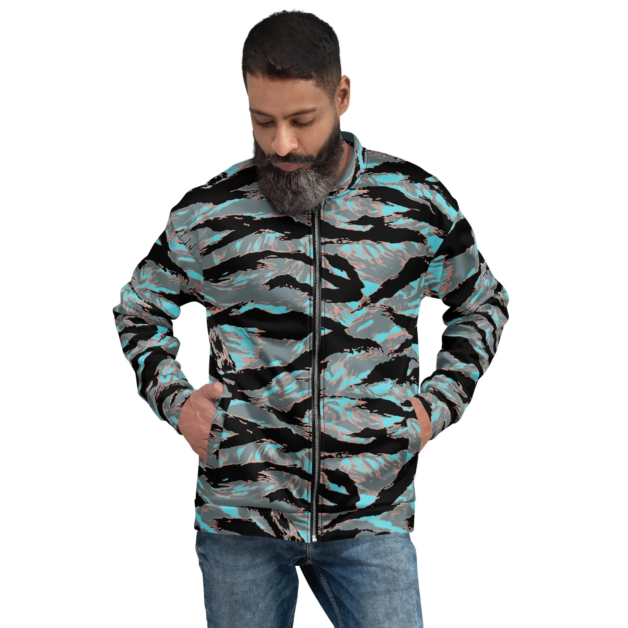 American Tiger Stripe Miami Urban CAMO Unisex Bomber Jacket