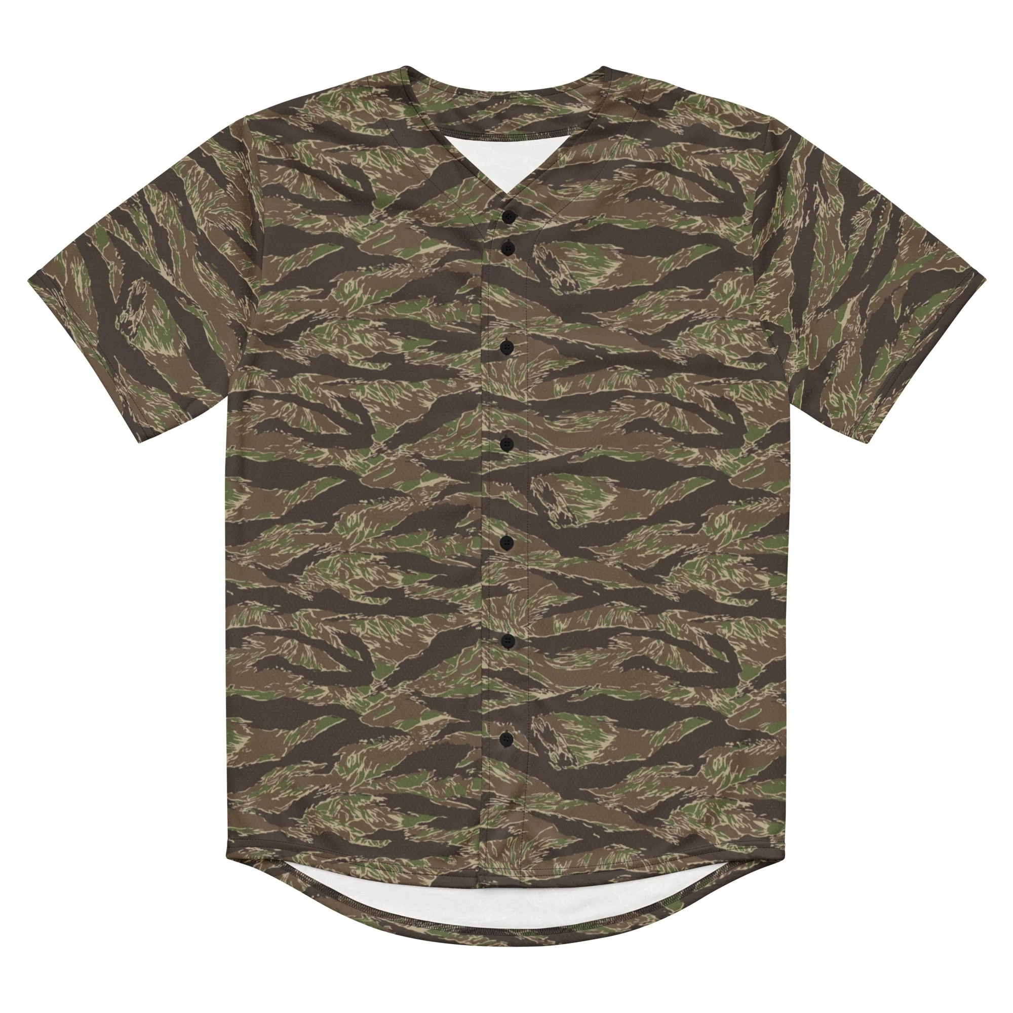 American Tiger Stripe Multi-terrain CAMO Unisex Baseball Jersey - Image 12