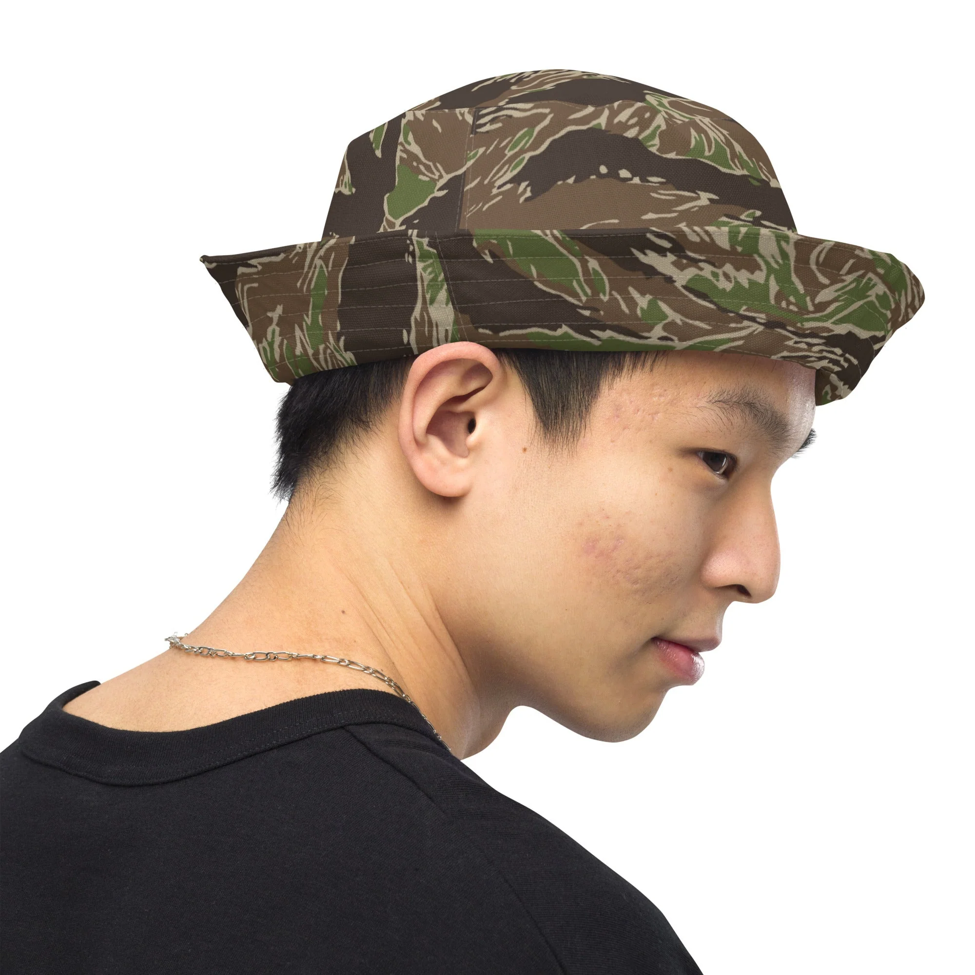 American Tiger Stripe Multi-terrain CAMO Reversible Bucket Hat - Image 10