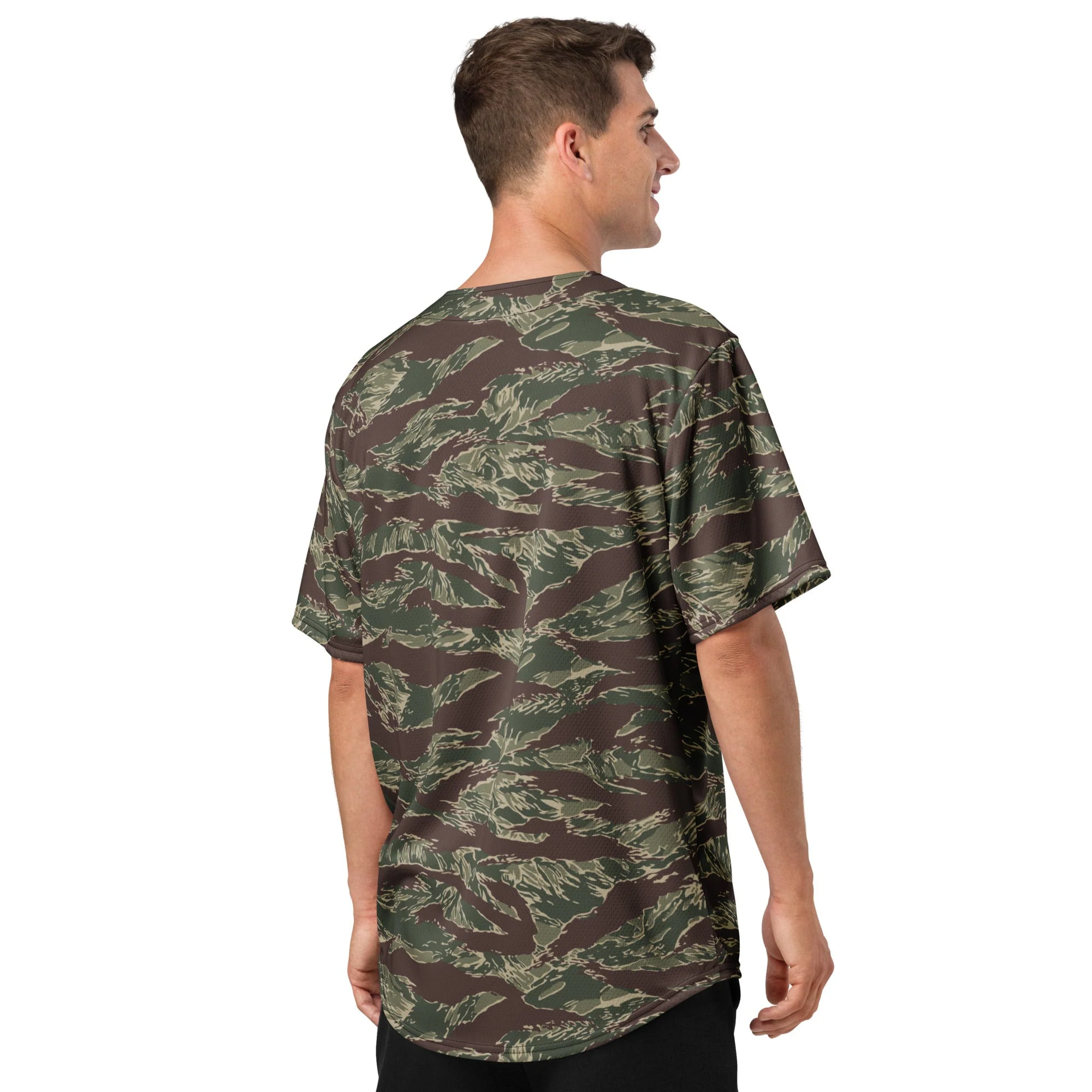 American Tiger Stripe Ridgeback CAMO Unisex Baseball Jersey - Image 8