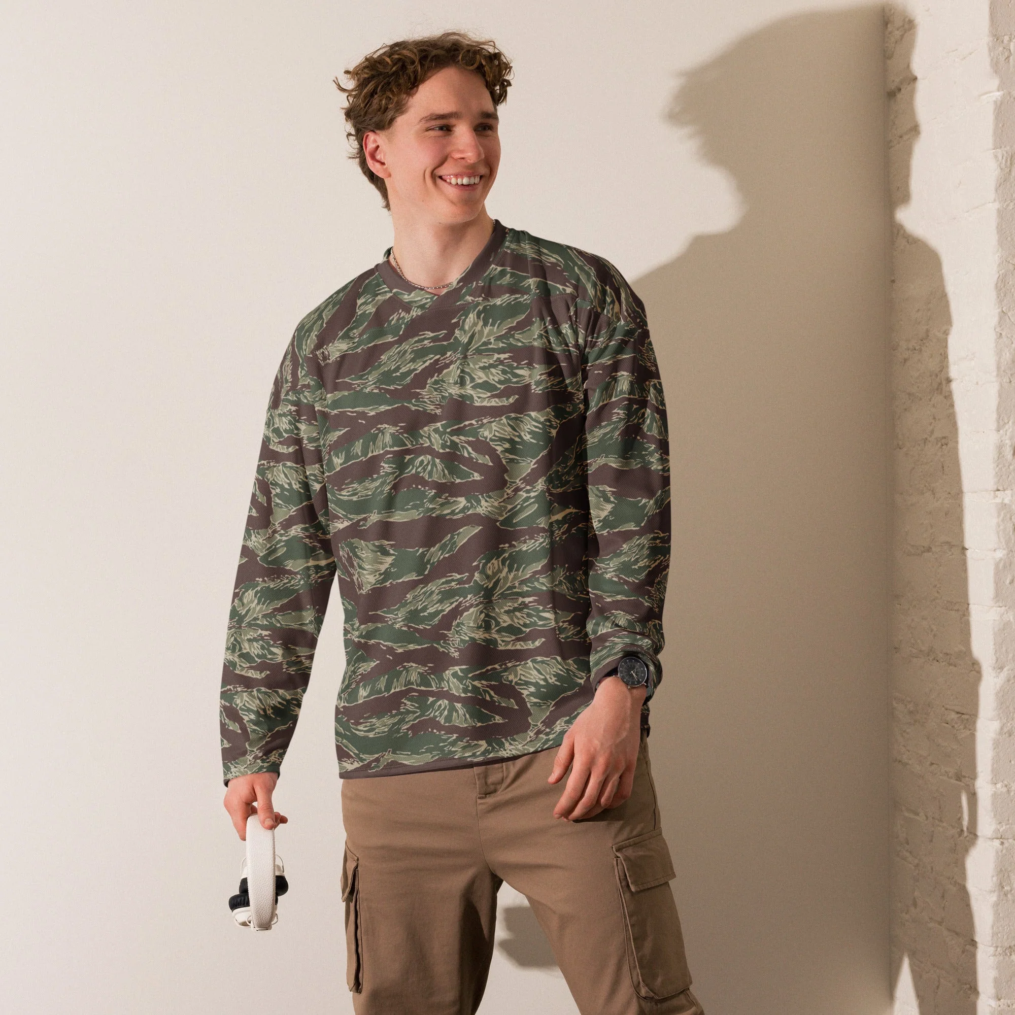 American Tiger Stripe Ridgeback CAMO Unisex Hockey Fan Jersey - Image 11