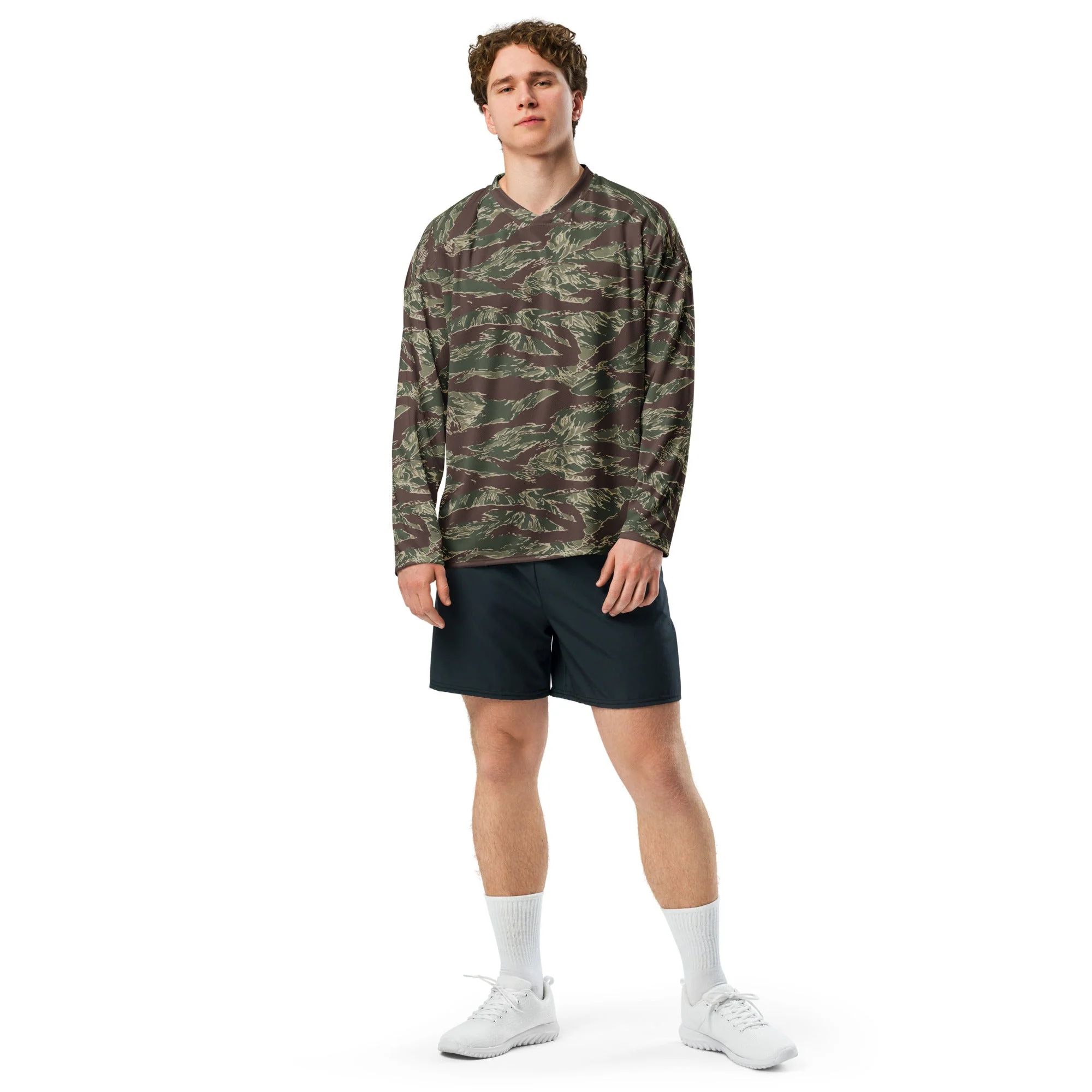 American Tiger Stripe Ridgeback CAMO Unisex Hockey Fan Jersey - Image 3