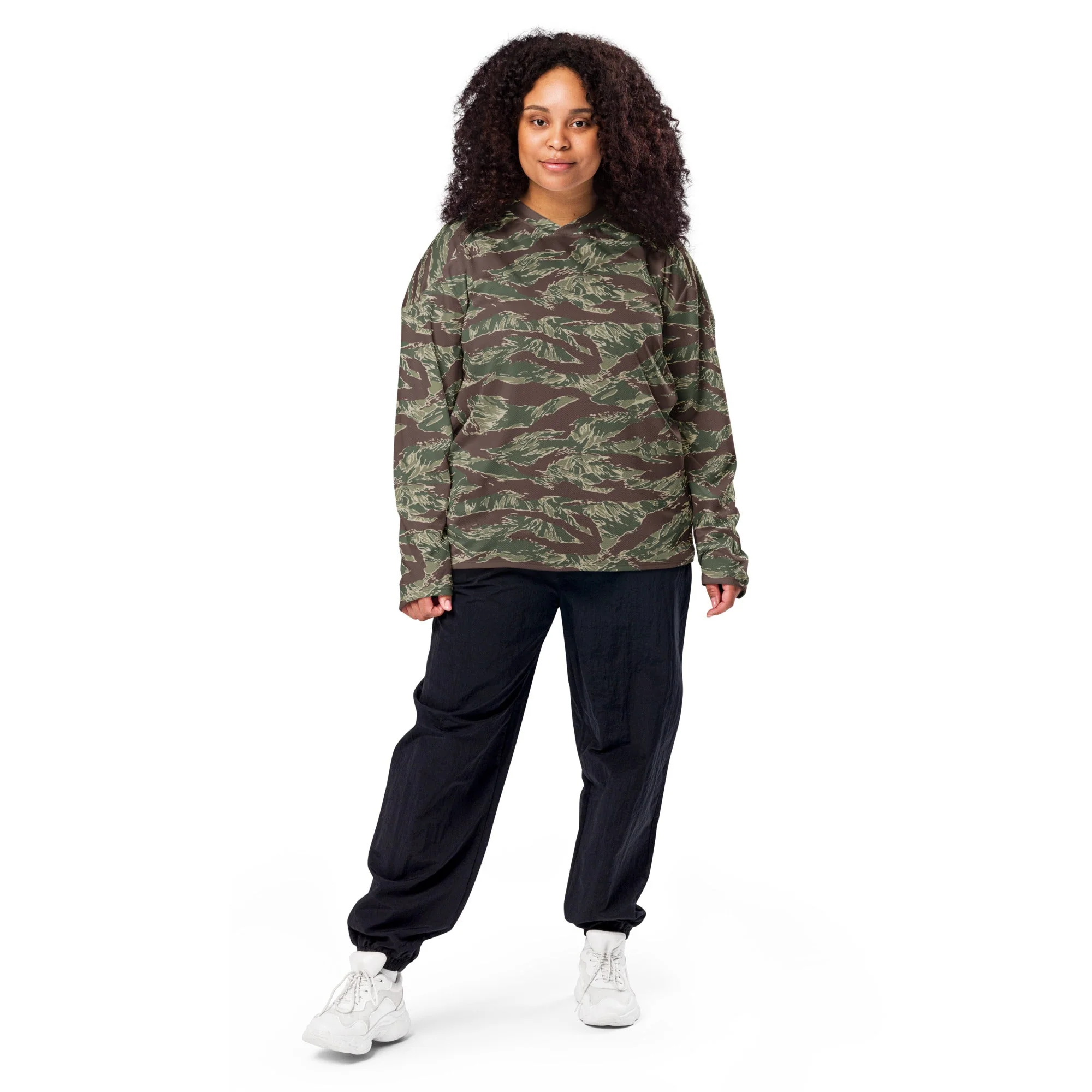 American Tiger Stripe Ridgeback CAMO Unisex Hockey Fan Jersey - Image 6
