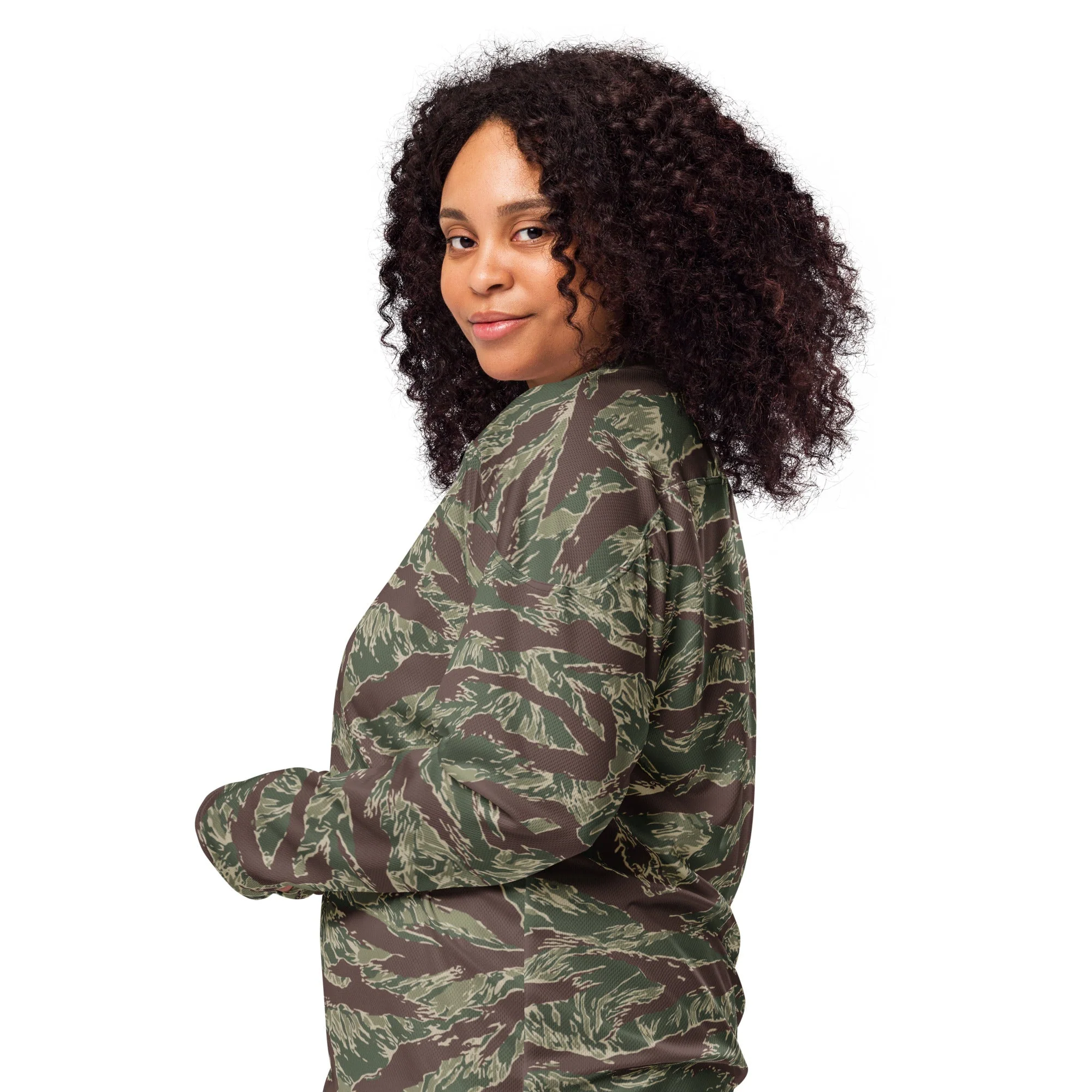 American Tiger Stripe Ridgeback CAMO Unisex Hockey Fan Jersey - Image 9