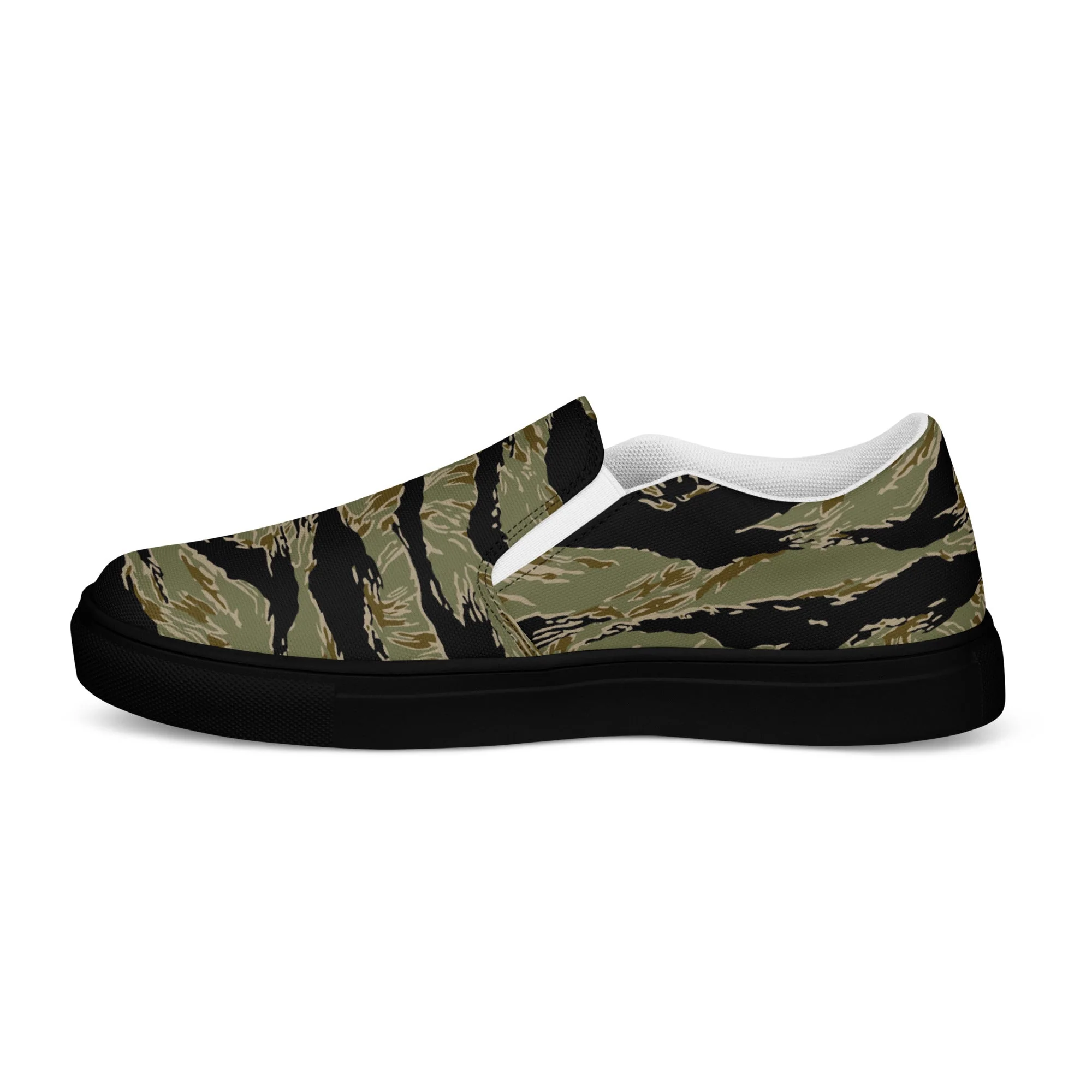 American Tiger Stripe Special Forces Advisor Sparse CAMO Mens Slip-On Canvas Shoes - Image 16