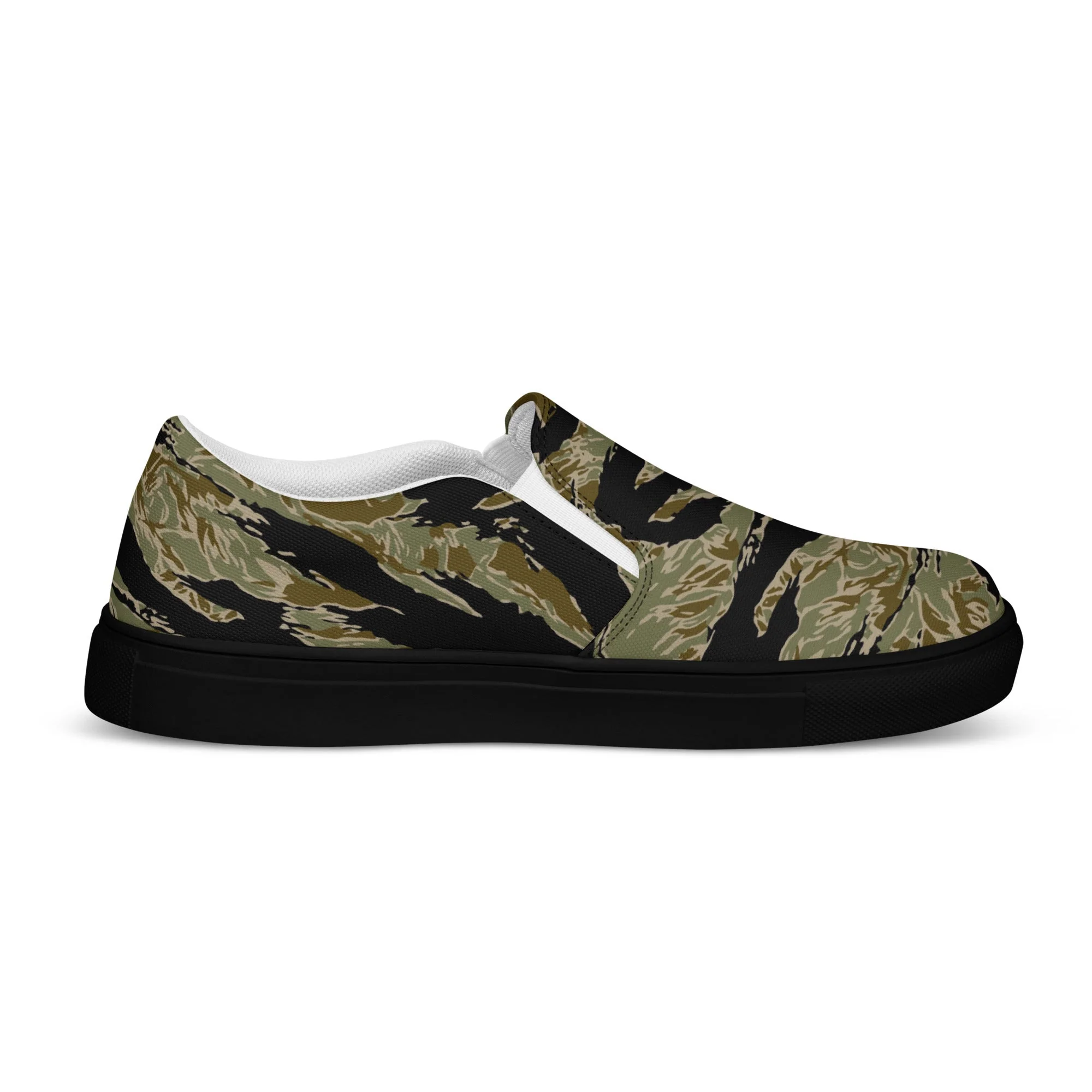 American Tiger Stripe Special Forces Advisor Sparse CAMO Mens Slip-On Canvas Shoes - Image 17