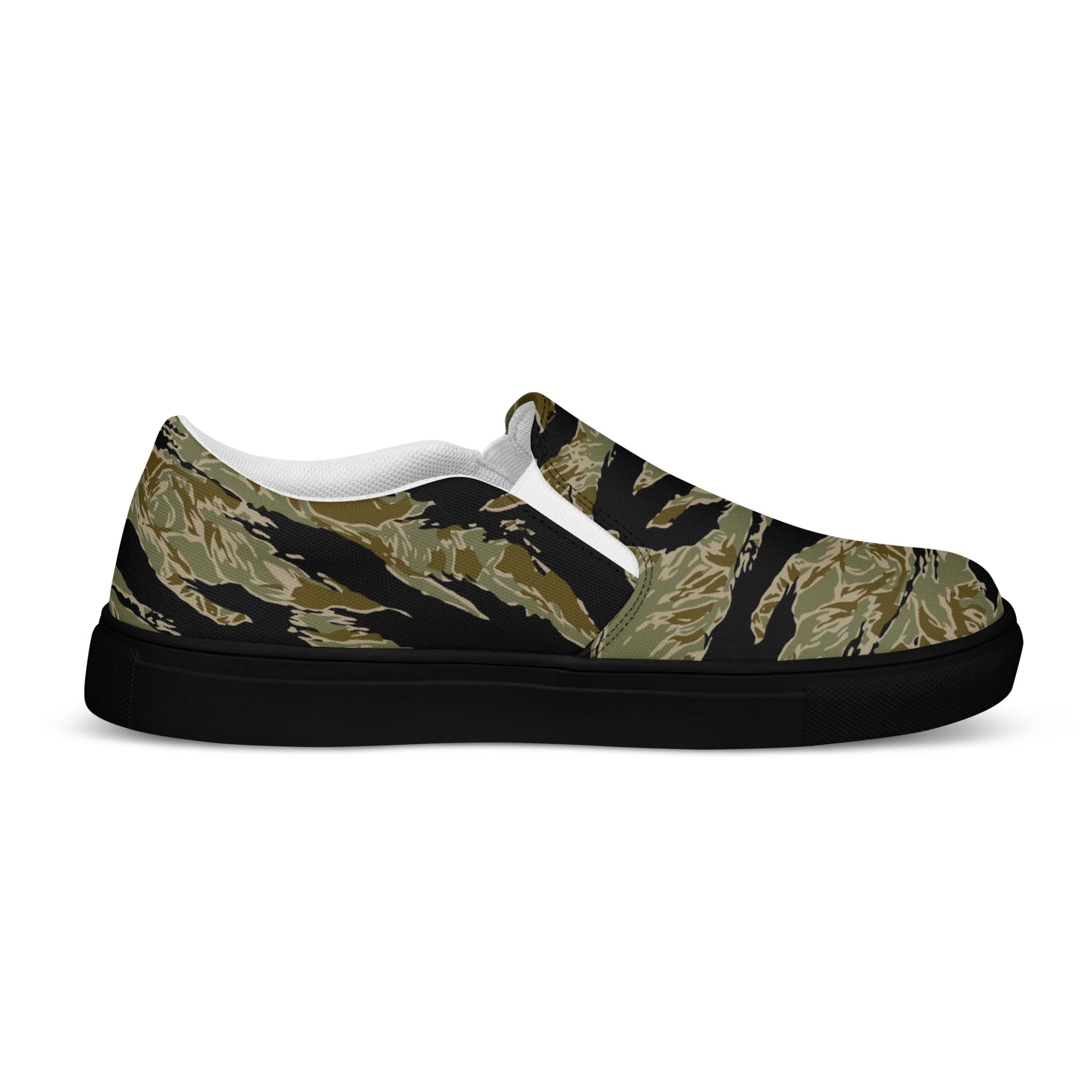 American Tiger Stripe Special Forces Advisor Sparse CAMO Mens Slip-On Canvas Shoes - Image 8