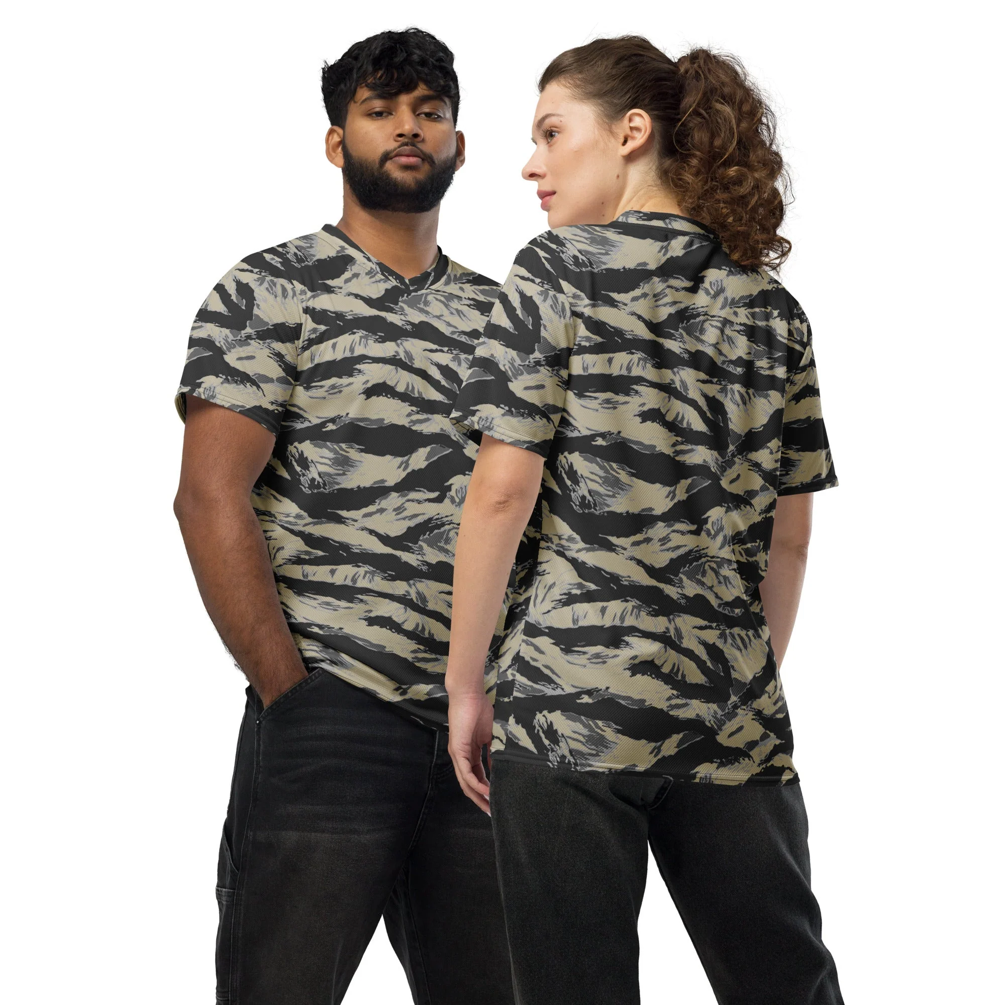 American Tiger Stripe Urban Rubble CAMO Unisex Sports Jersey