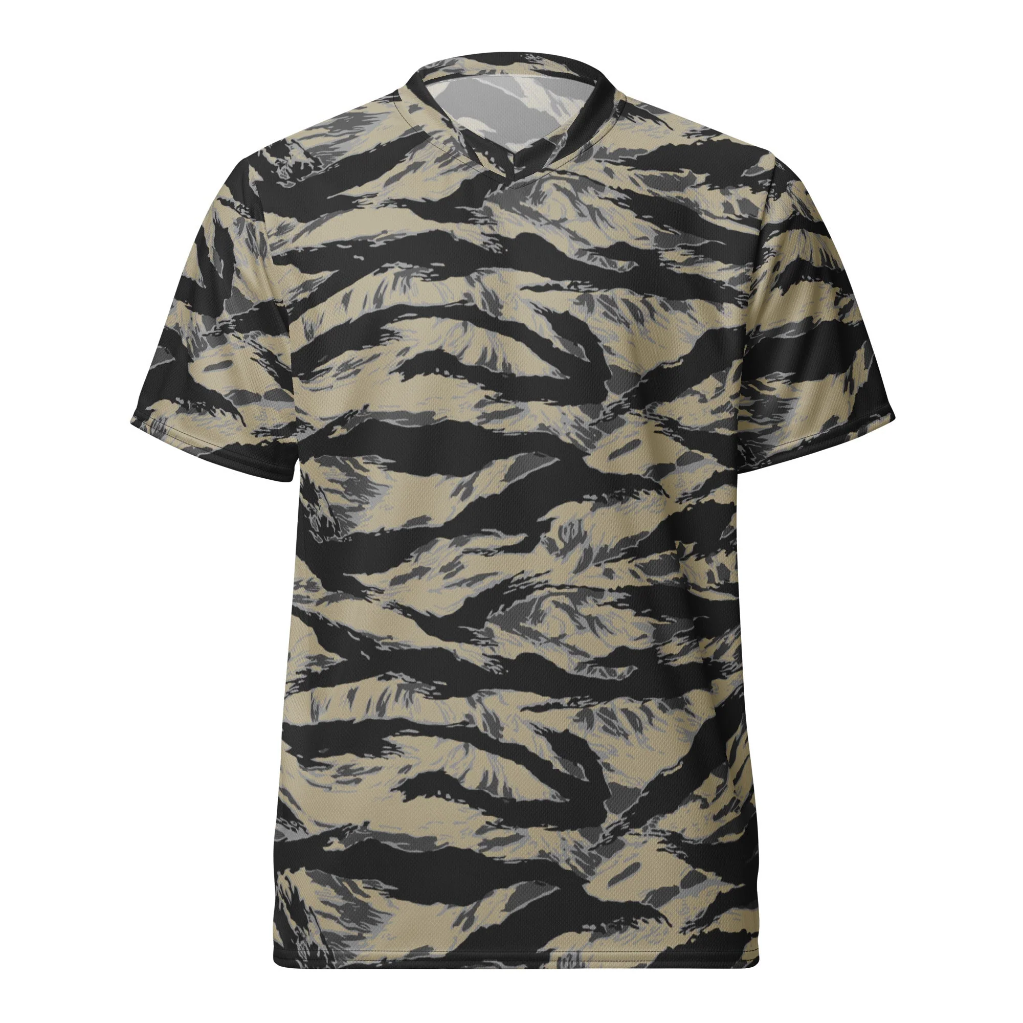 American Tiger Stripe Urban Rubble CAMO Unisex Sports Jersey - Image 13