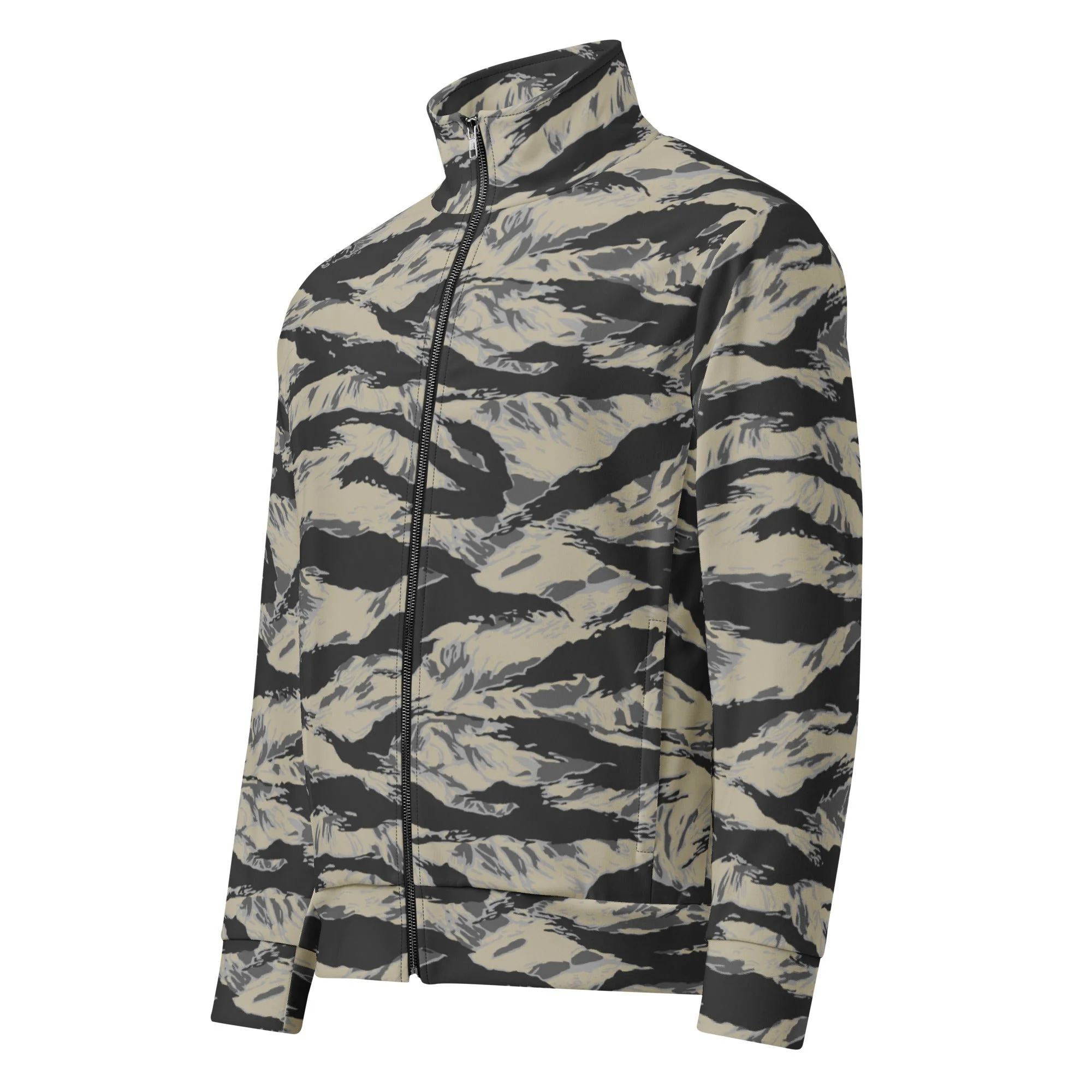 American Tiger Stripe Urban Rubble CAMO Unisex Track Jacket - Image 2