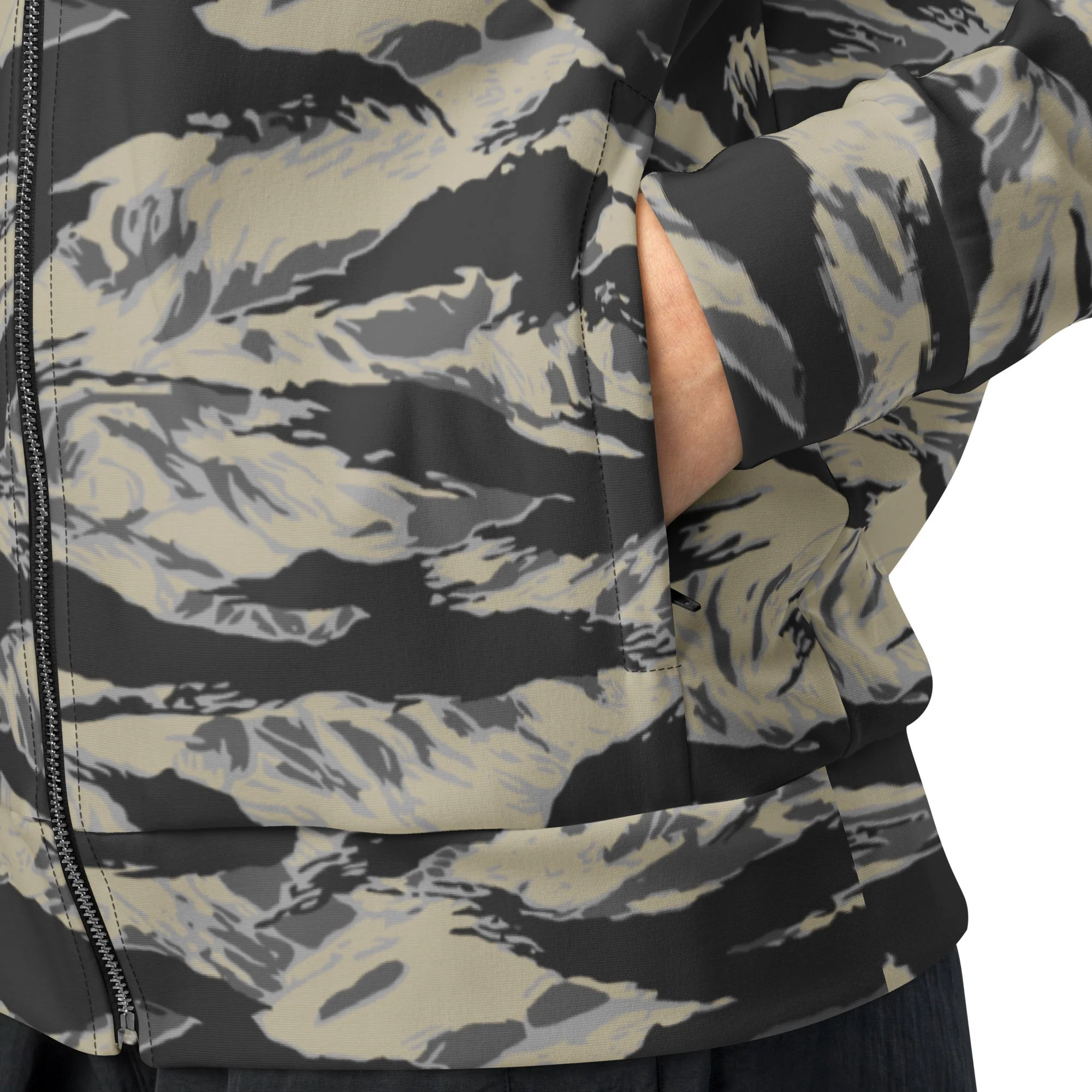 American Tiger Stripe Urban Rubble CAMO Unisex Track Jacket - Image 3