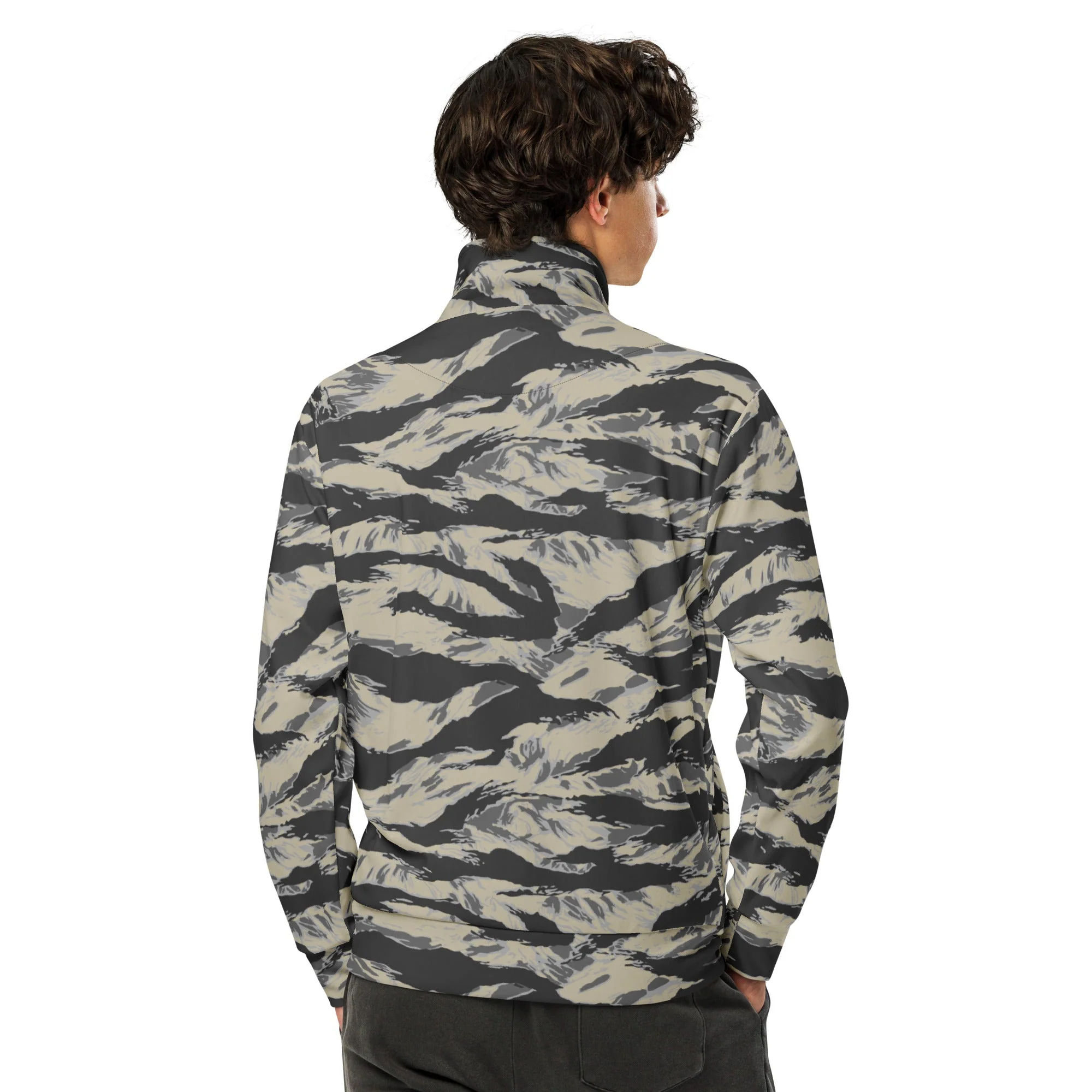 American Tiger Stripe Urban Rubble CAMO Unisex Track Jacket - Image 8