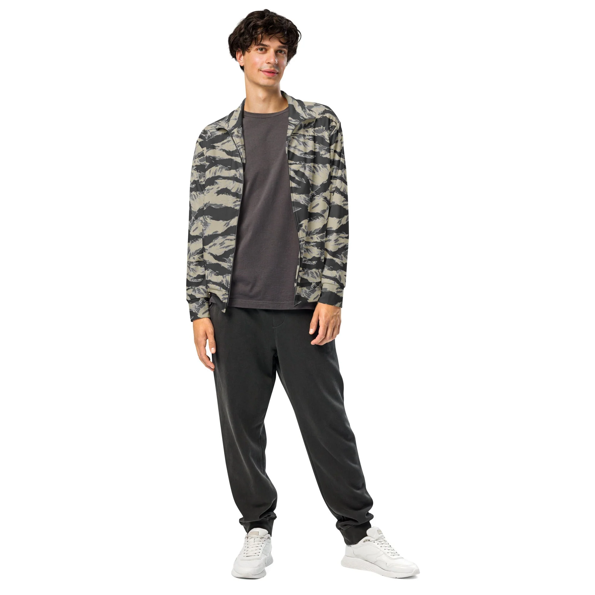 American Tiger Stripe Urban Rubble CAMO Unisex Track Jacket - Image 9