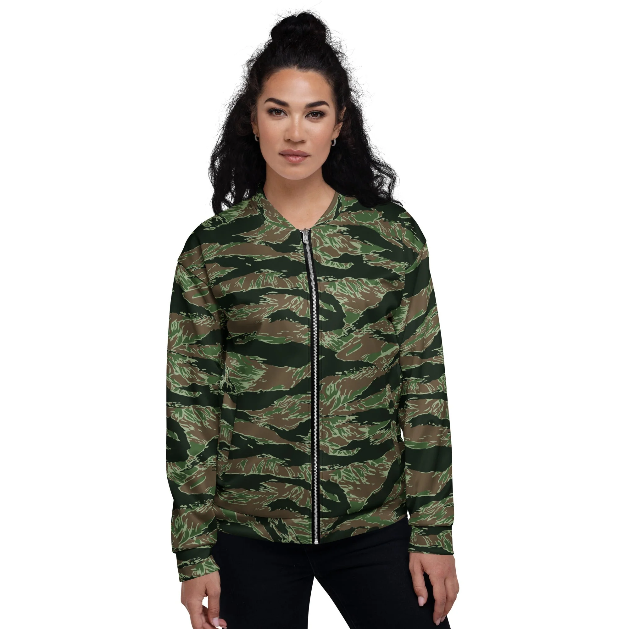 American Tiger Stripe Viper CAMO Unisex Bomber Jacket - Image 4