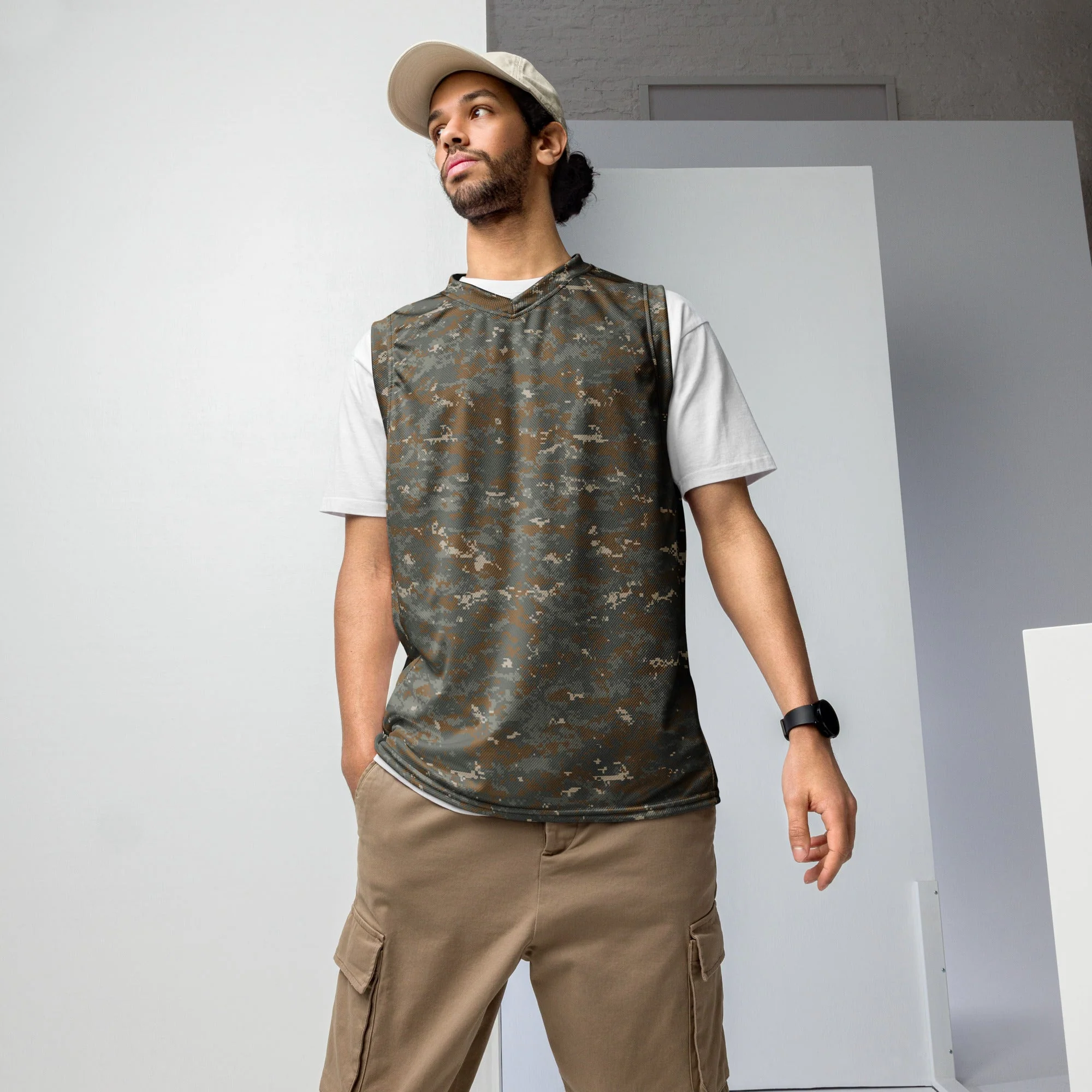 American Universal Camouflage Pattern DELTA (UCP-D) CAMO Unisex Basketball Jersey