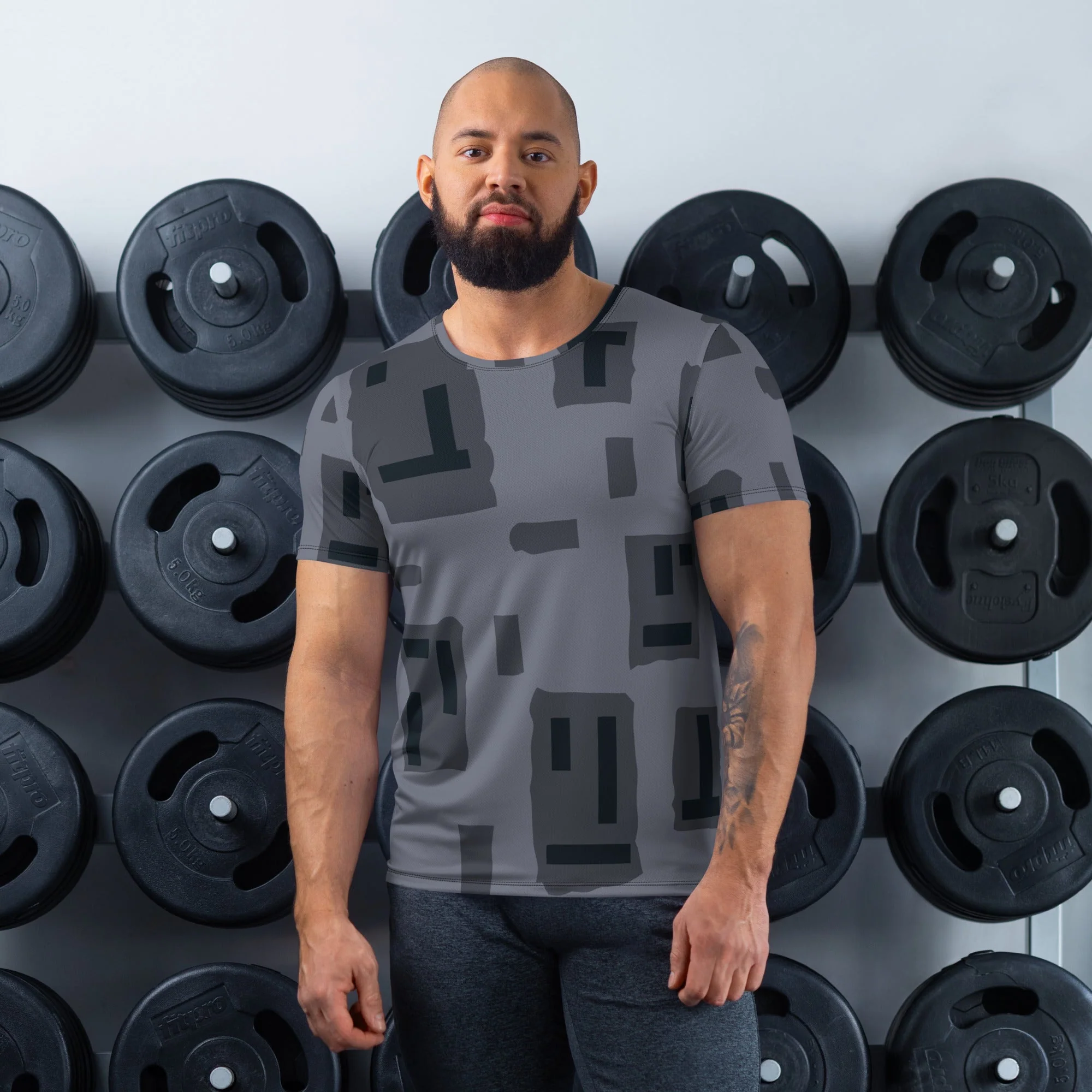 American T-Block Urban CAMO Mens Athletic T-Shirt