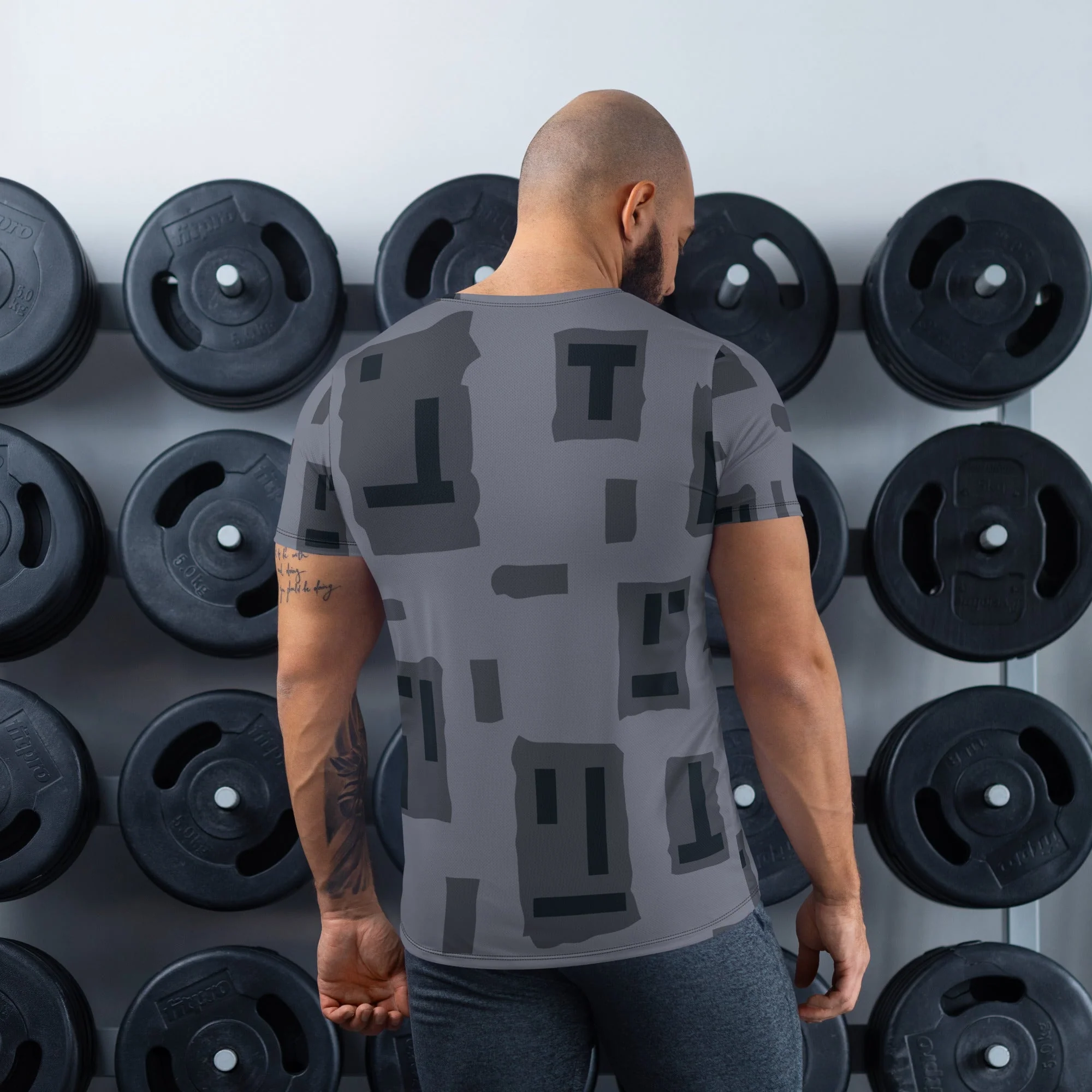 American T-Block Urban CAMO Mens Athletic T-Shirt - Image 2