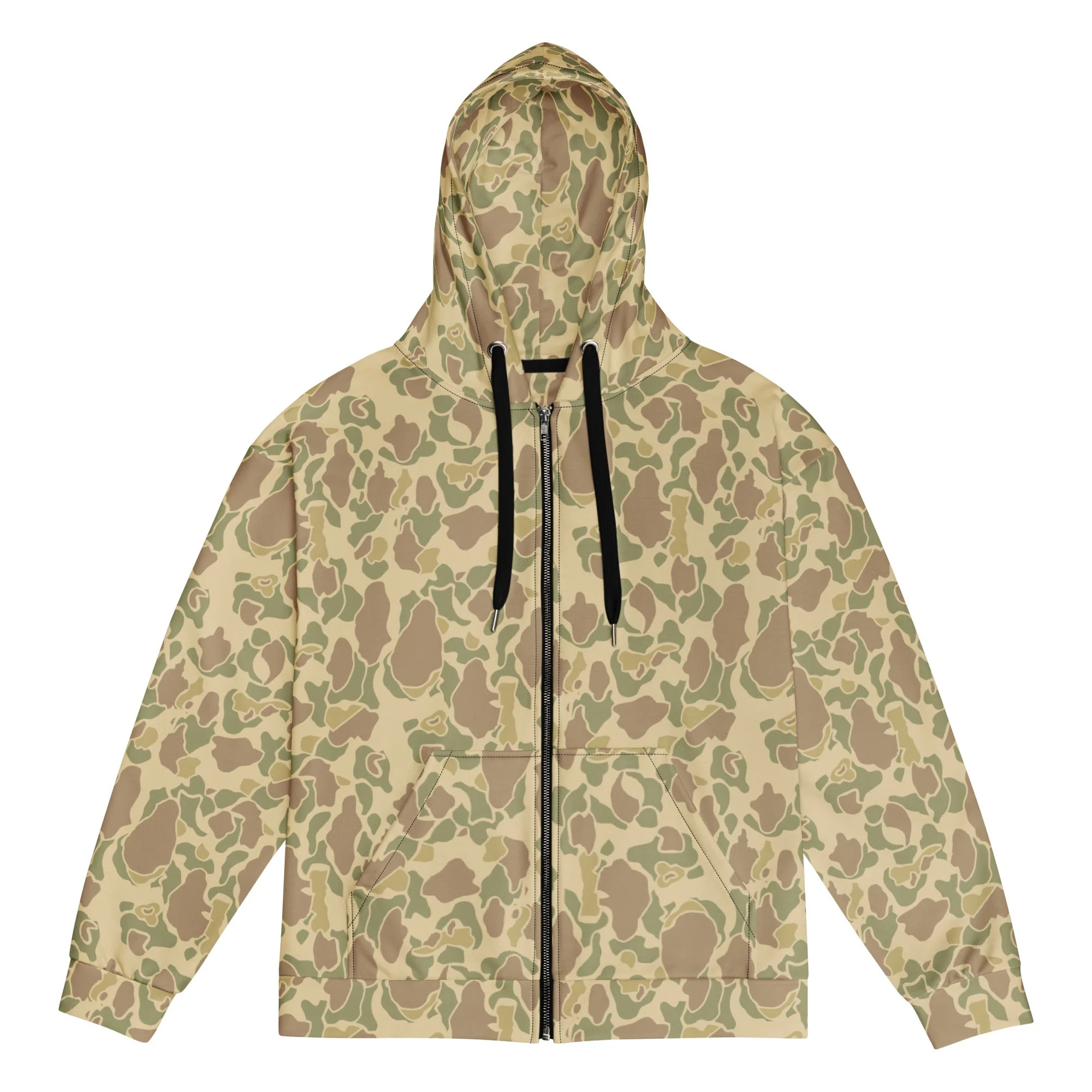 American Frog Skin Beach CAMO Unisex Zip Hoodie