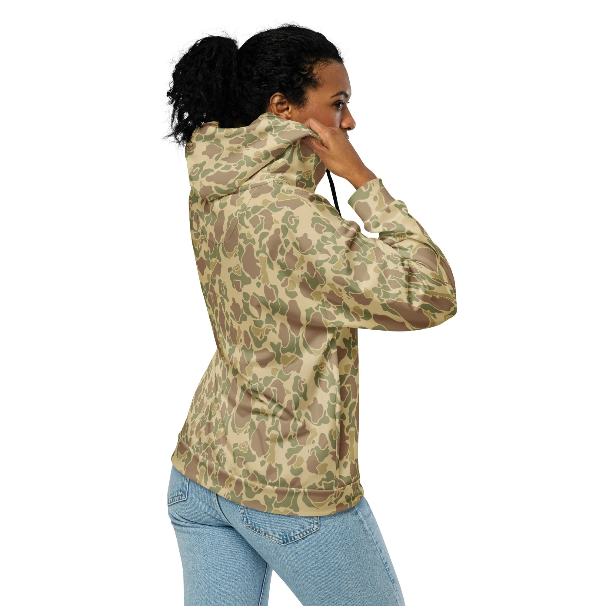 American Frog Skin Beach CAMO Unisex Zip Hoodie - Image 15