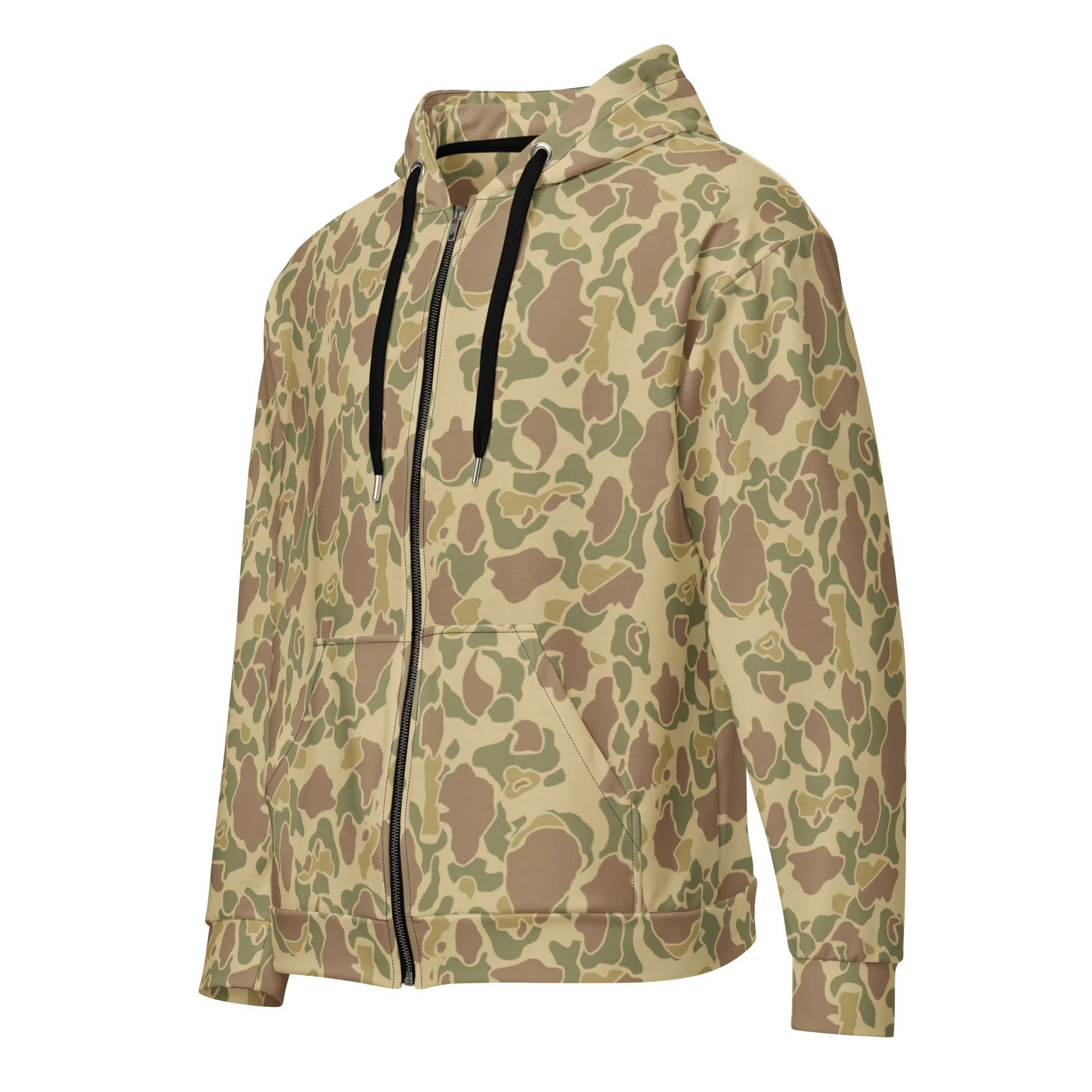 American Frog Skin Beach CAMO Unisex Zip Hoodie - Image 5
