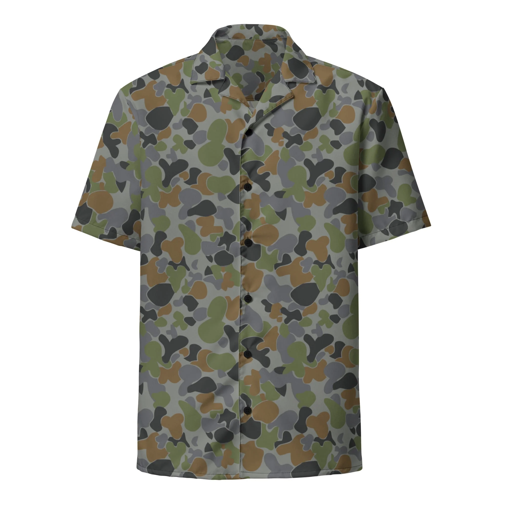 Australian AUSCAM Air Force Disruptive Pattern Uniform (AFDPU) CAMO Unisex Short-Sleeve Button Shirt - Image 11
