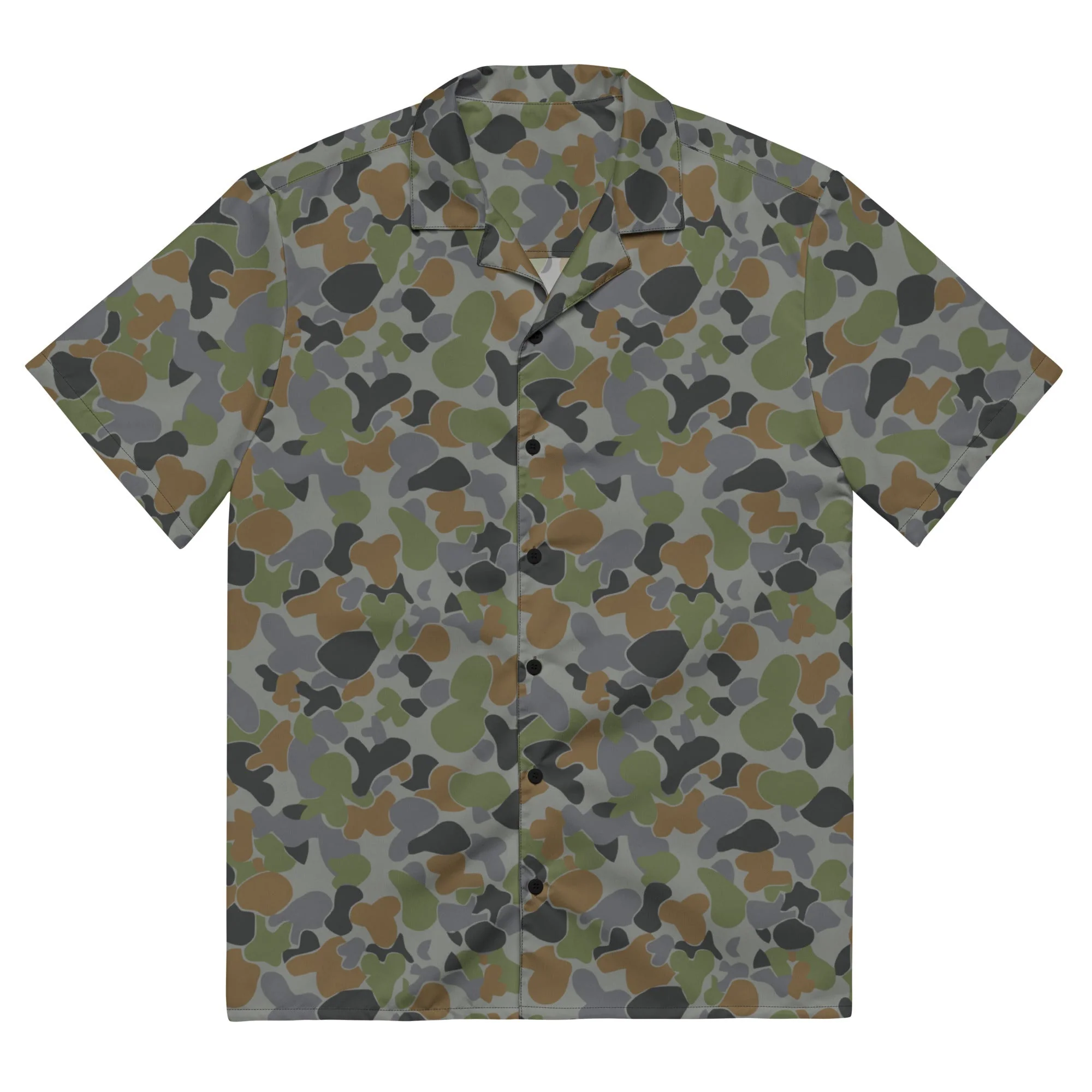 Australian AUSCAM Air Force Disruptive Pattern Uniform (AFDPU) CAMO Unisex Short-Sleeve Button Shirt - Image 4