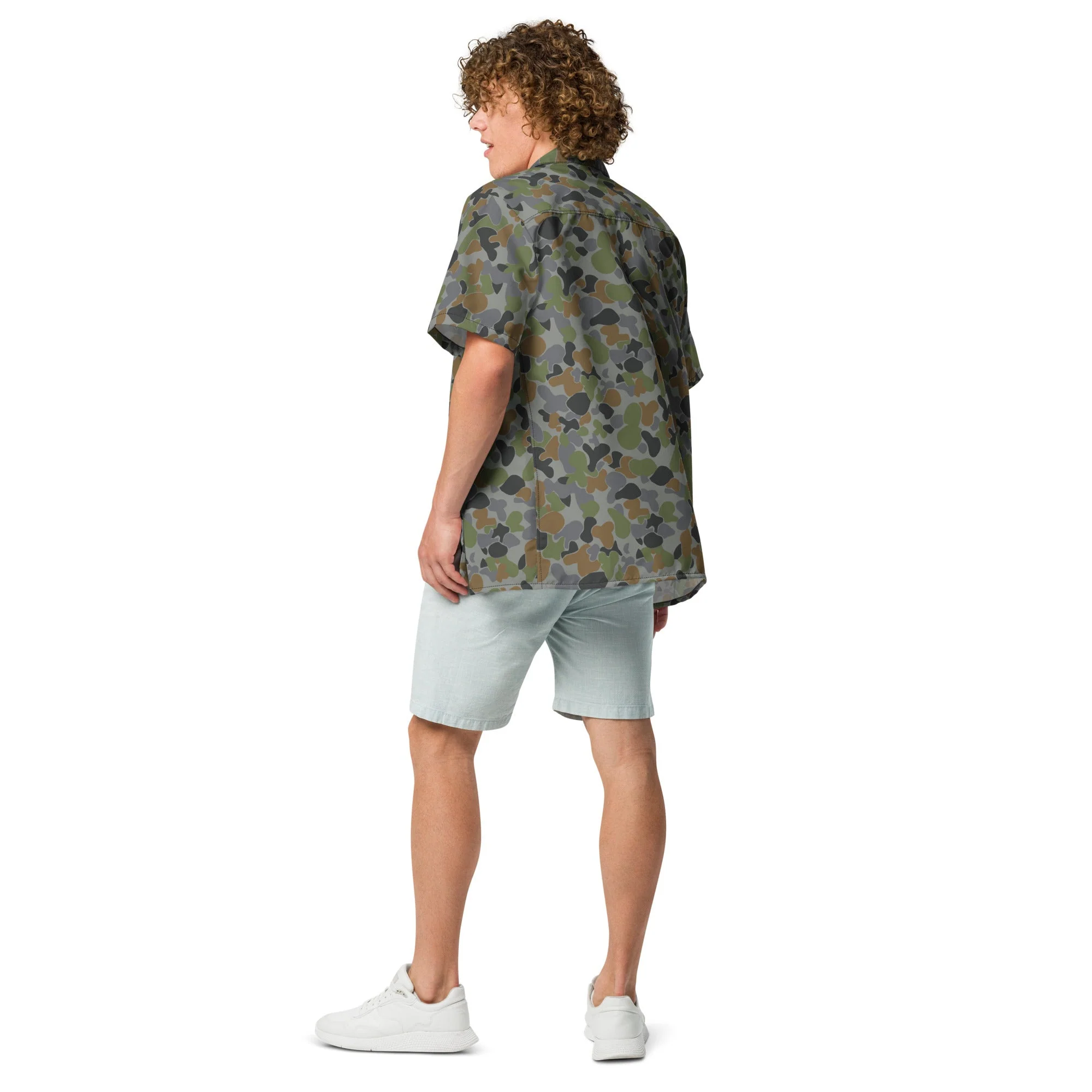 Australian AUSCAM Air Force Disruptive Pattern Uniform (AFDPU) CAMO Unisex Short-Sleeve Button Shirt - Image 7
