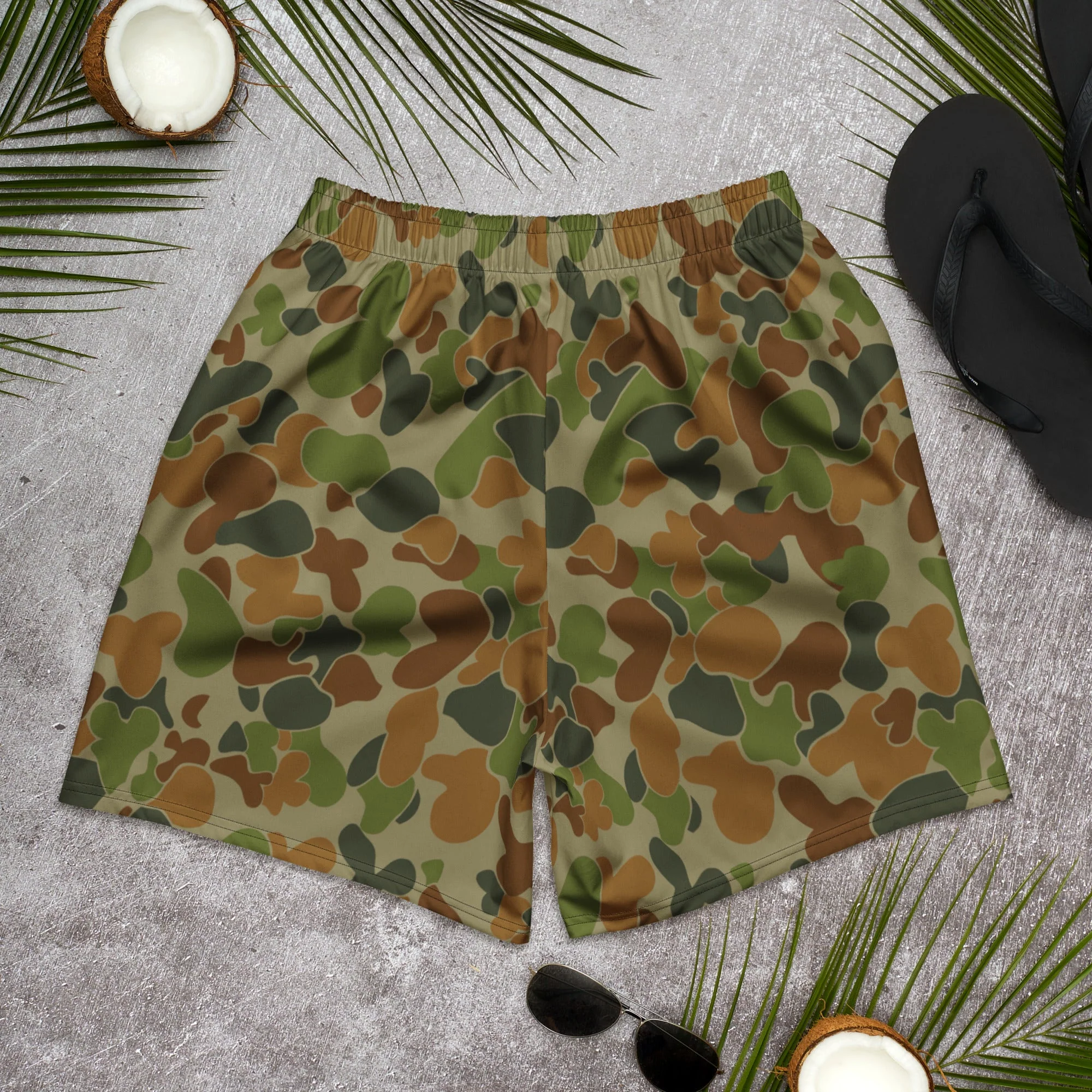 Australian AUSCAM Disruptive Pattern Camouflage Uniform (DPCU) CAMO Unisex Athletic Long Shorts - Image 3