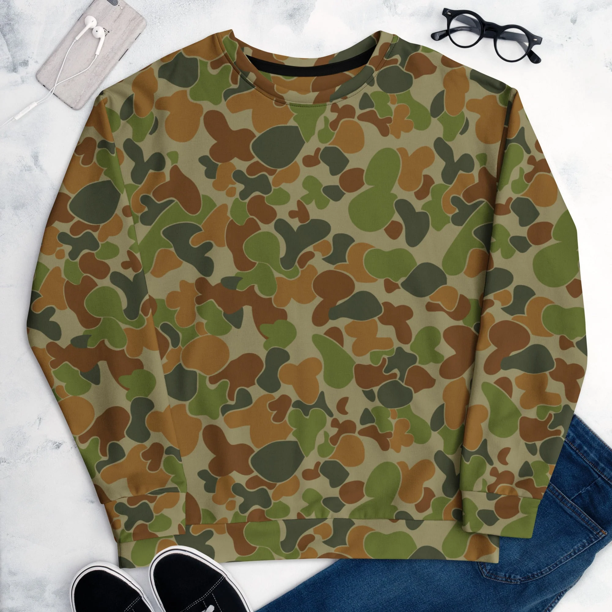 Australian AUSCAM Disruptive Pattern Camouflage Uniform (DPCU) CAMO Unisex Sweatshirt - Image 11
