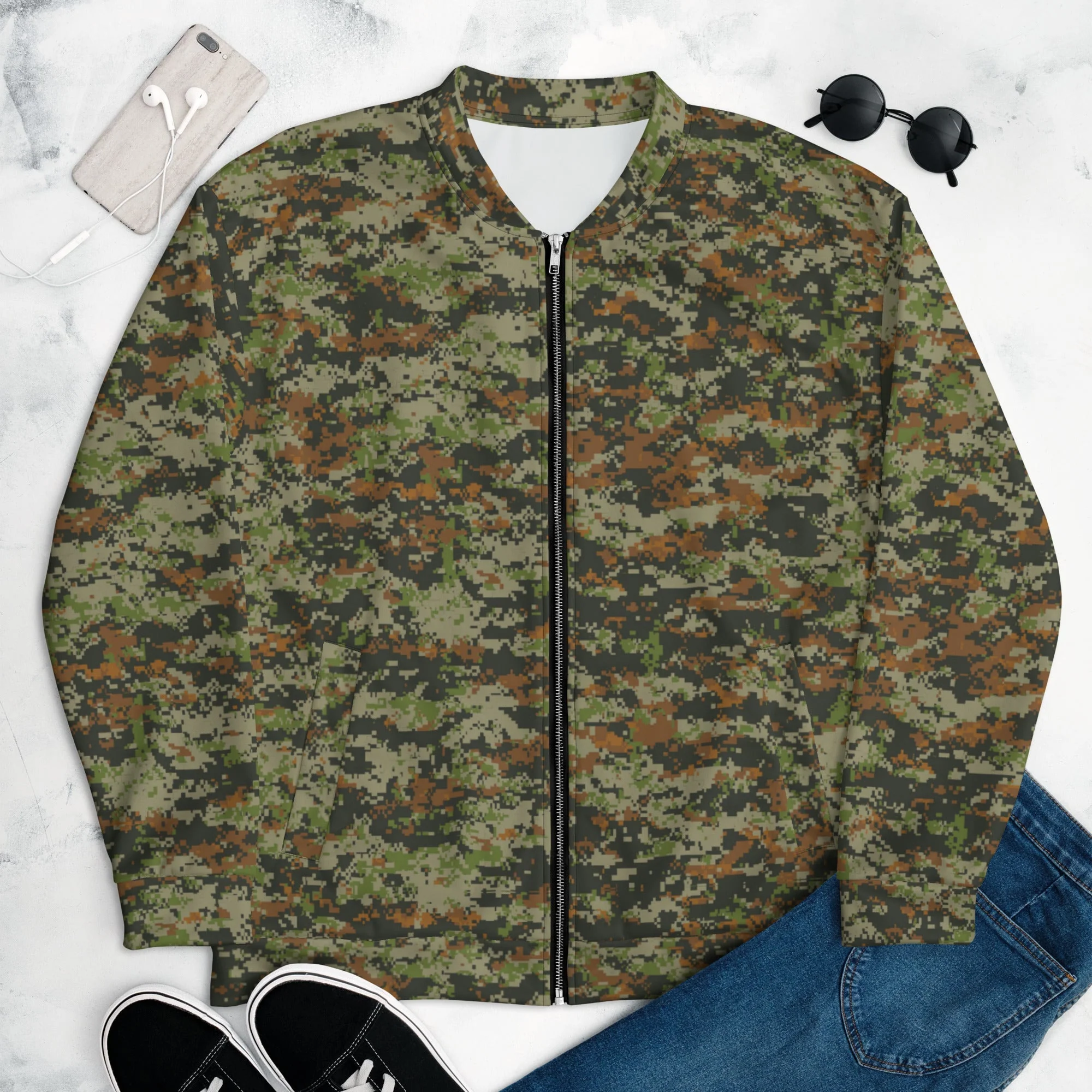 Australian AUSCAM DPCU Digital CAMO Unisex Bomber Jacket - Image 3