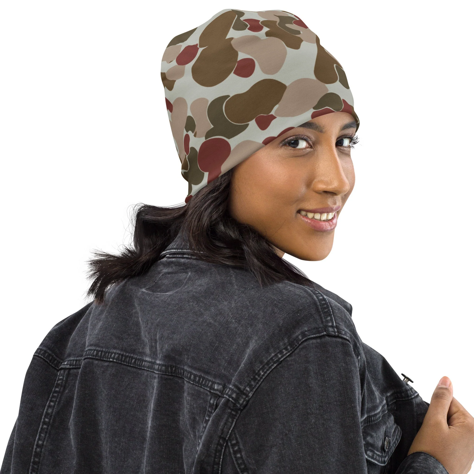 Australian AUSCAM OPFOR Disruptive Pattern Camouflage Uniform (DPCU) CAMO Beanie - Image 2