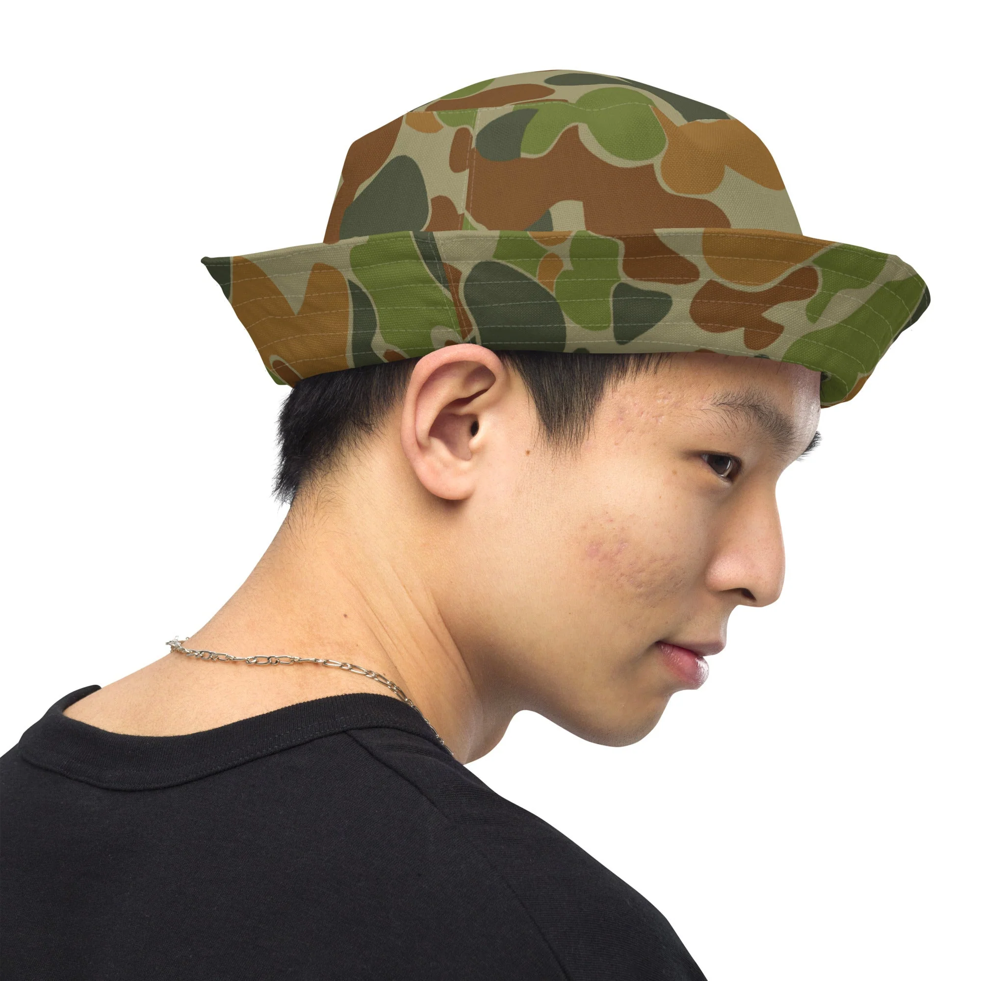 Australian AUSCAM Disruptive Pattern Camouflage Uniform (DPCU) CAMO Reversible Bucket Hat - Image 2