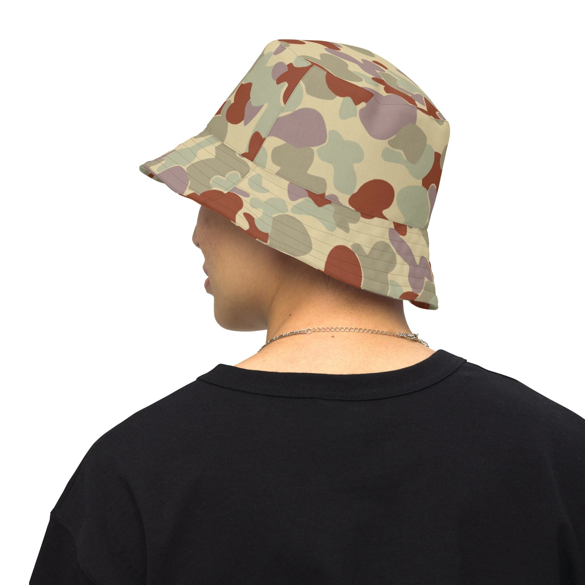 Australian AUSCAM Disruptive Pattern Desert Uniform (DPDU) MK2 CAMO Reversible Bucket Hat - Image 11