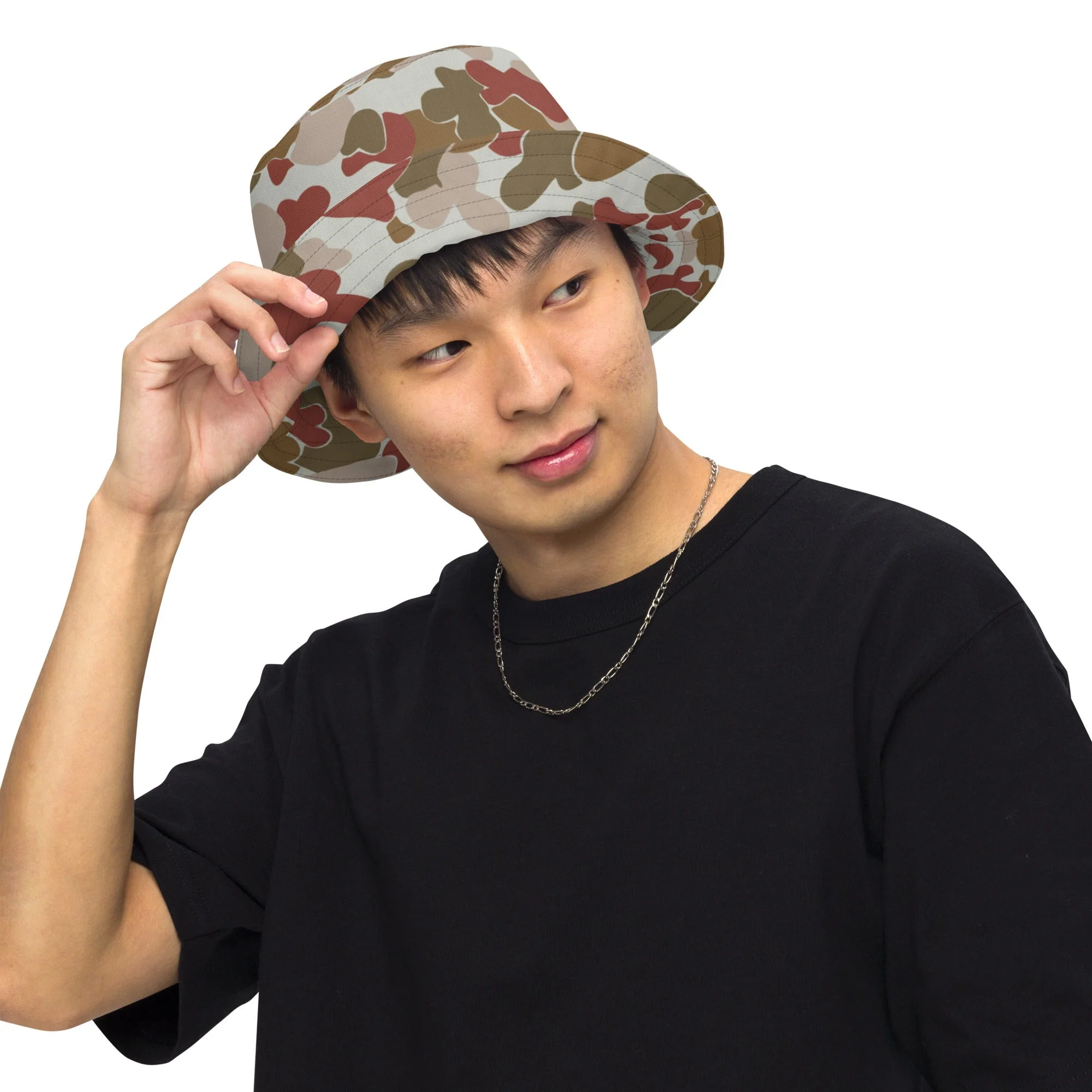 Australian AUSCAM OPFOR Disruptive Pattern Camouflage Uniform (DPCU) CAMO Reversible Bucket Hat - Image 4