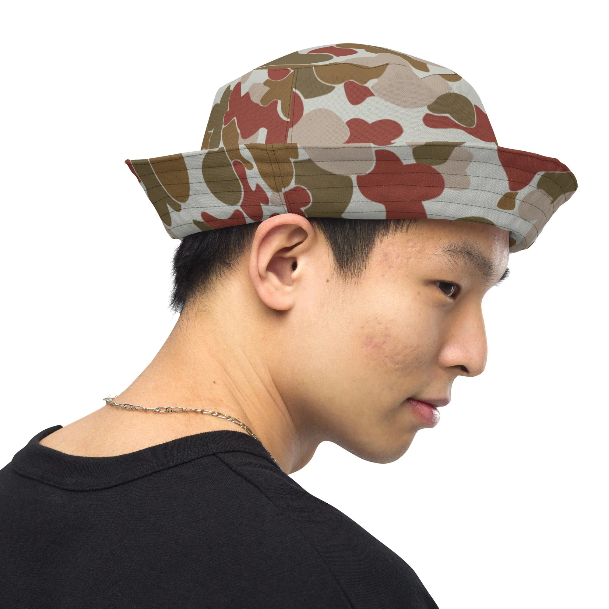 Australian AUSCAM OPFOR Disruptive Pattern Camouflage Uniform (DPCU) CAMO Reversible Bucket Hat - Image 9