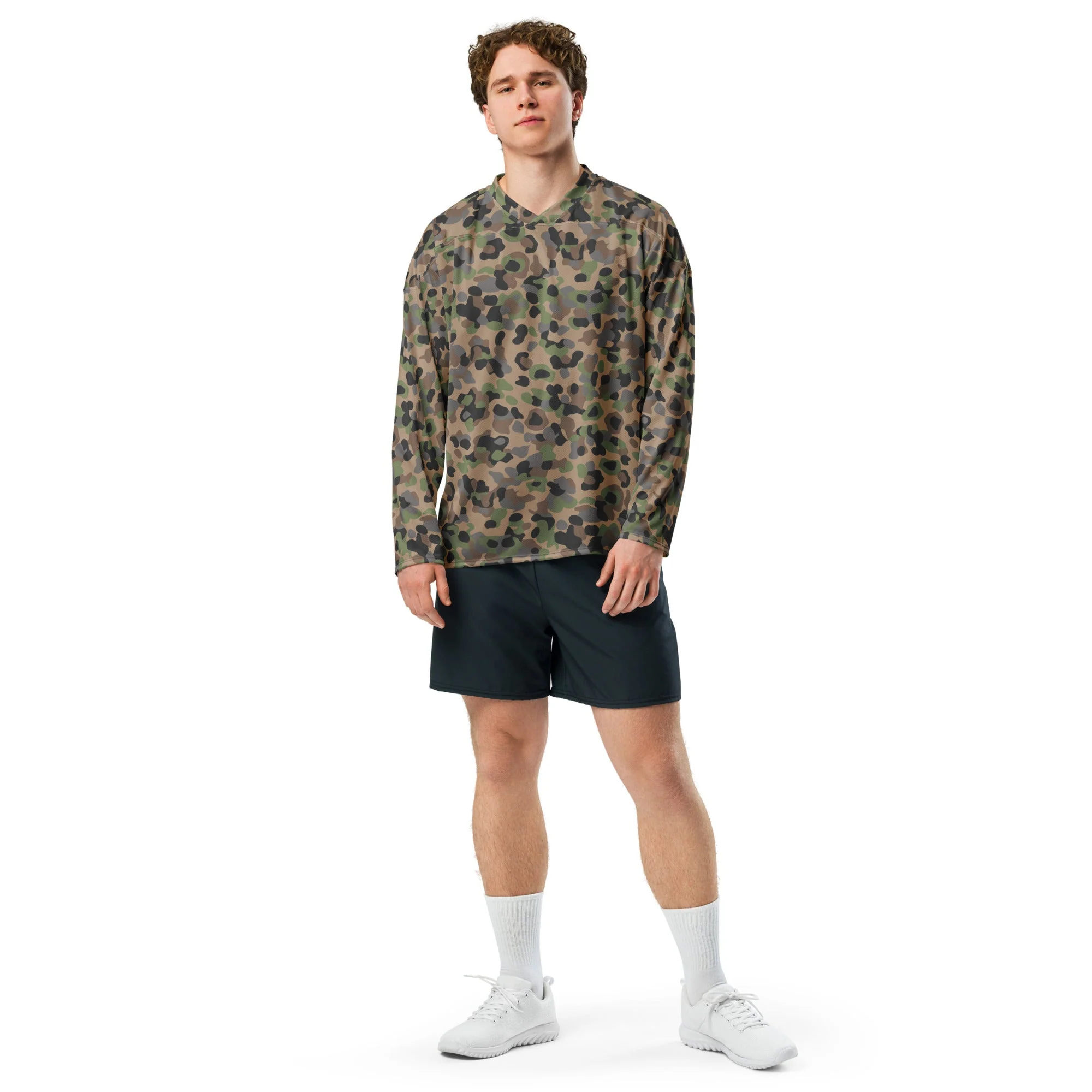 Austrian Pea Dot Erbsenmuster K4 CAMO Unisex Hockey Fan Jersey - Image 6