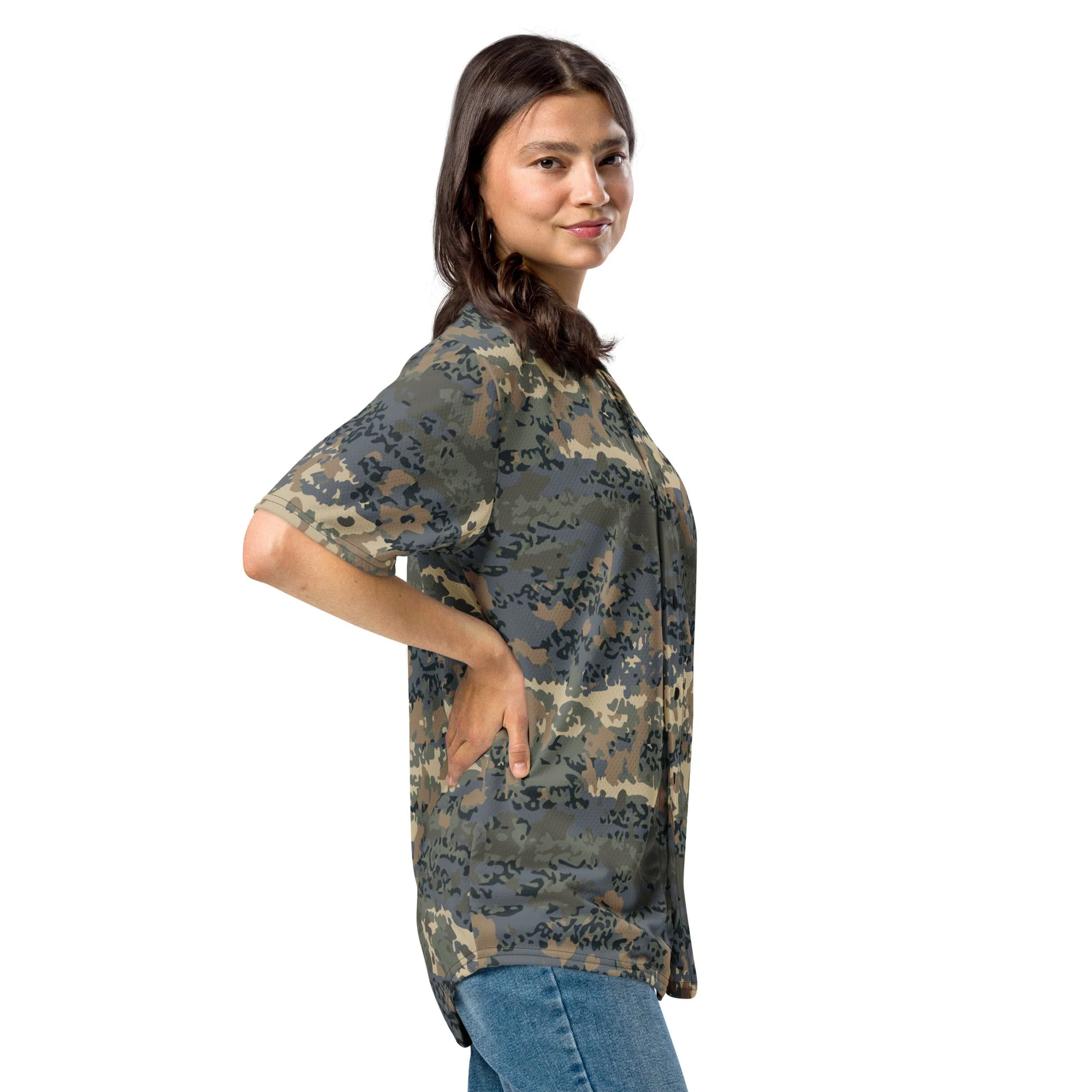 Austrian Tarnanzug CAMO Unisex Baseball Jersey - Image 2