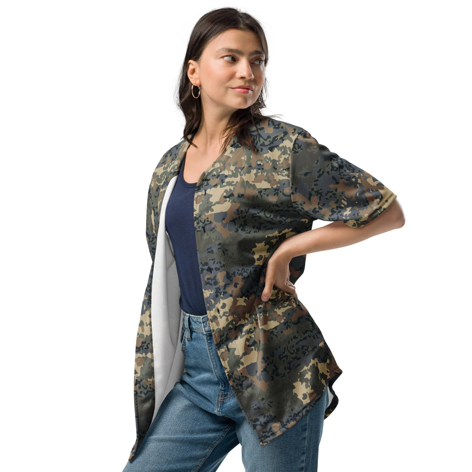 Austrian Tarnanzug CAMO Unisex Baseball Jersey - Image 3