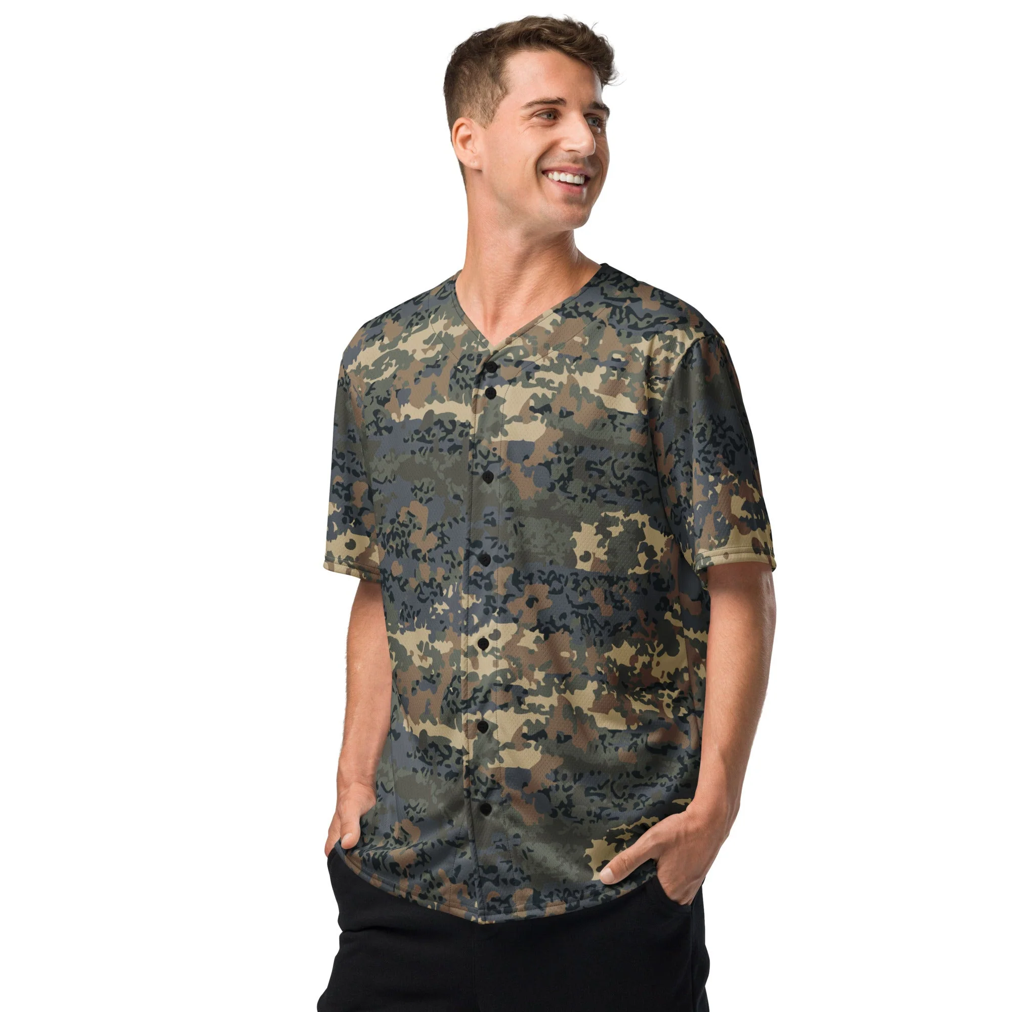 Austrian Tarnanzug CAMO Unisex Baseball Jersey - Image 9